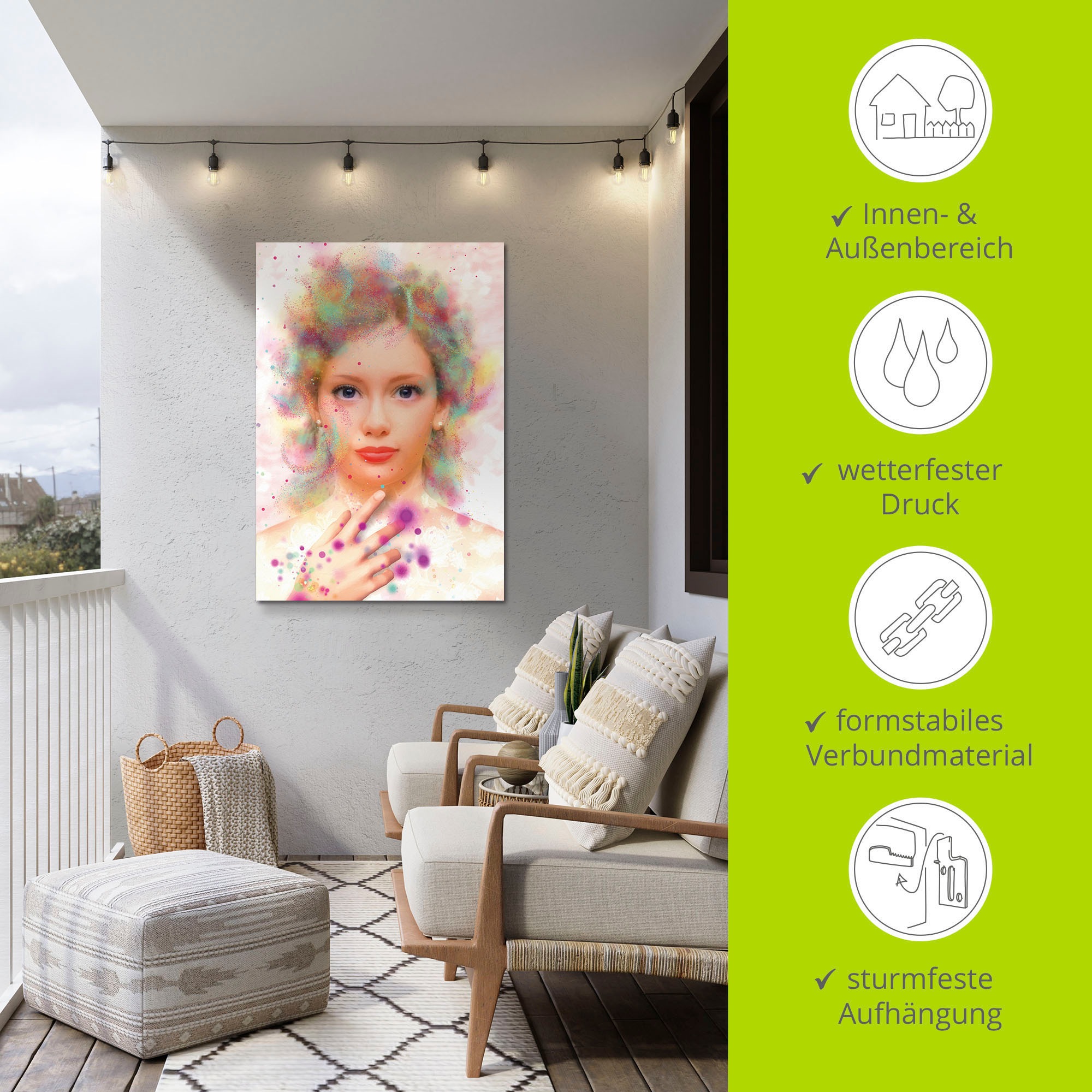 Artland Wandbild »Seelenfarben«, Bilder von Frauen, (1 St.), als Alubild, Leinwandbild, Wandaufkleber oder Poster in versch. Größen