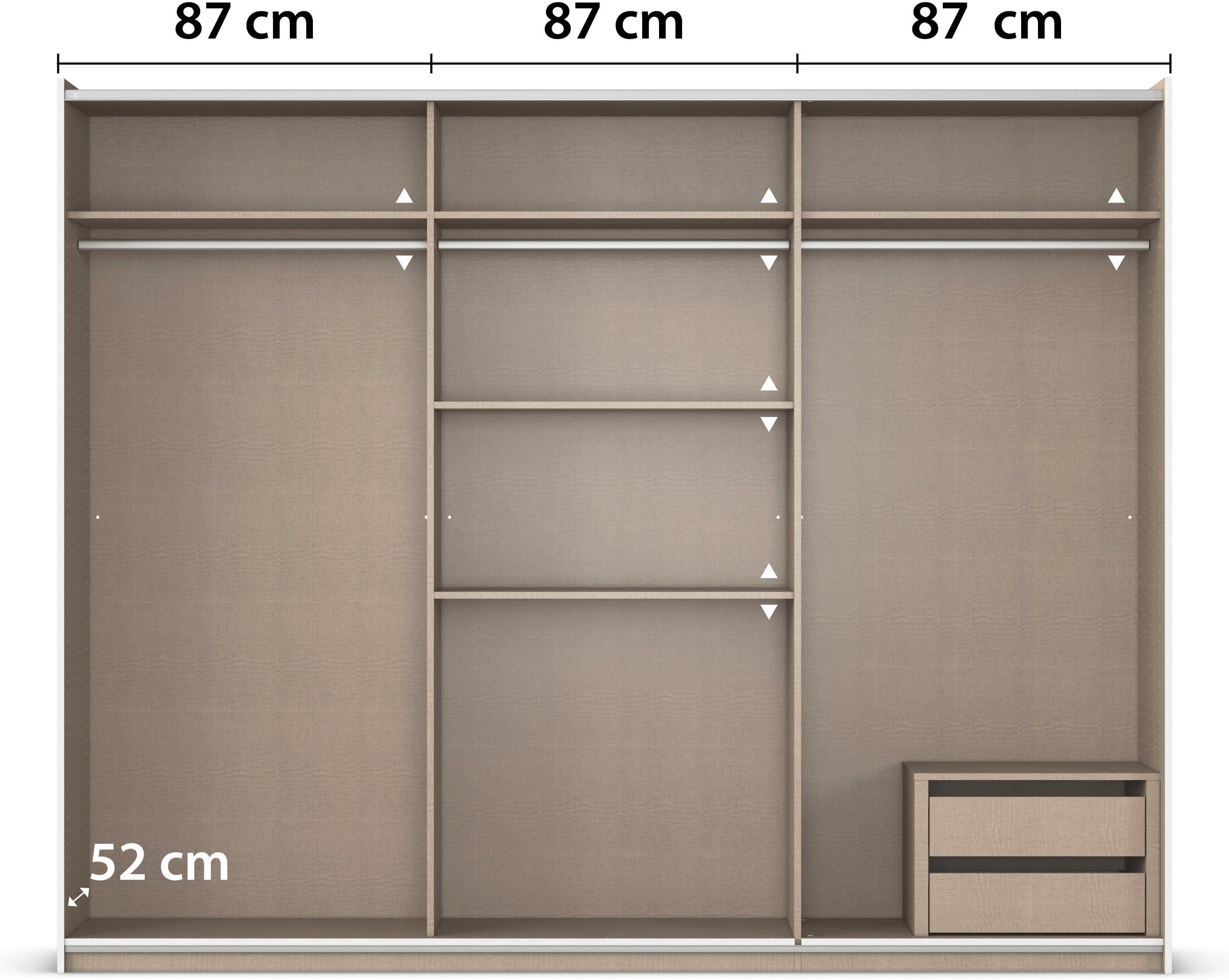 rauch Schwebetürenschrank »Kleiderschrank Schrank Garderobe Garderobenschrank Wäscheschrank NEO«, (in 3 verschiedenen Ausstattungen BASIC/CLASSIC/PREMIUM), mit großzügigem Stauraum und vielfältigen Farbkombinationen