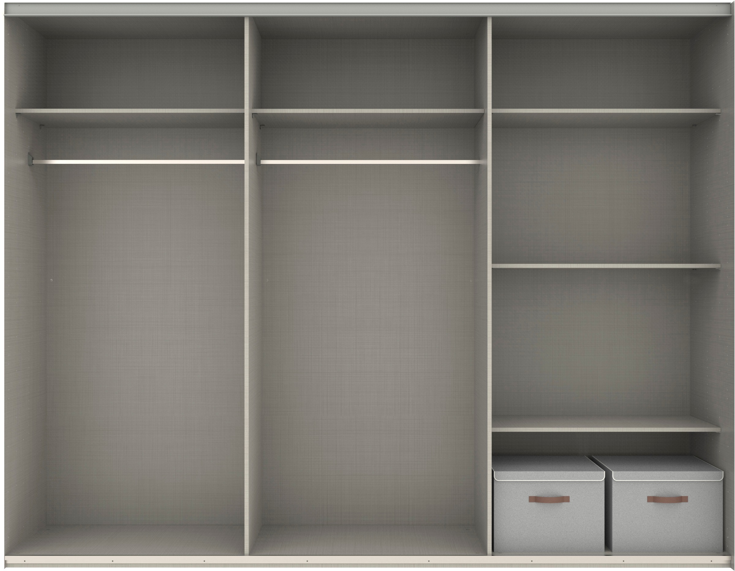 Wimex Schwebetürenschrank »Barmbek Schlafzimmerschrank BESTSELLER Garderobenschrank«, Kleiderschrank mit 2 Stoffboxen und 2 zusätzlichen Böden, Spiegeltür