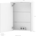 Schildmeyer Spiegelschrank »Sarah«, Breite 50,4 cm, 1-türig, 2 LED-Einbaustrahler, Schalter-/Steckdosenbox, Glaseinlegeböden, Made in Germany