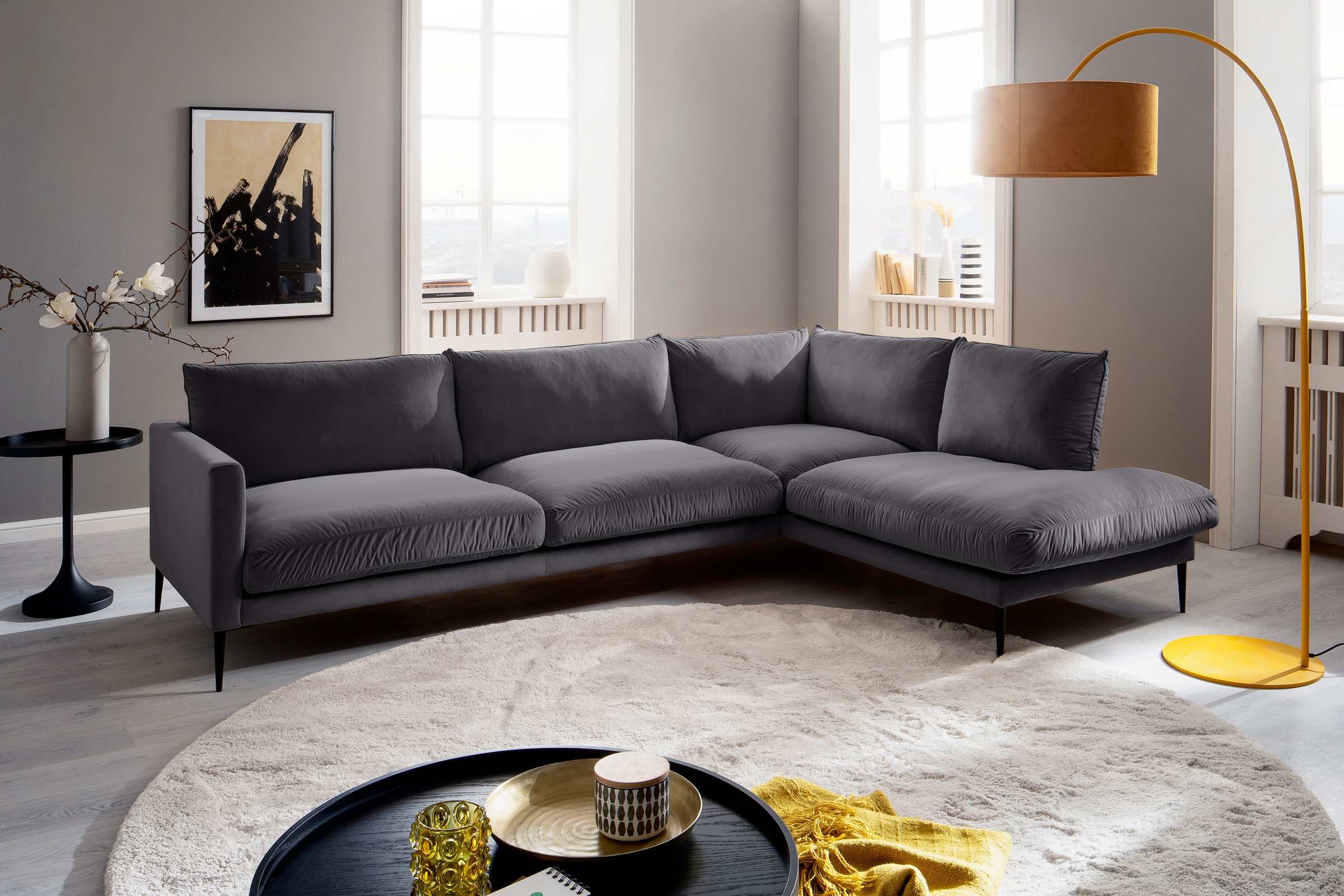 Trends by HG Polsterecke »Svea L-Form«, Ottomane rechts oder links, mit Met günstig online kaufen