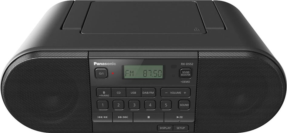 FM-Tuner-Digitalradio (DAB+)-UKW mit Boombox 20 »RX-D552E-K auf (Bluetooth Rechnung CD-«, RDS W) Panasonic kaufen
