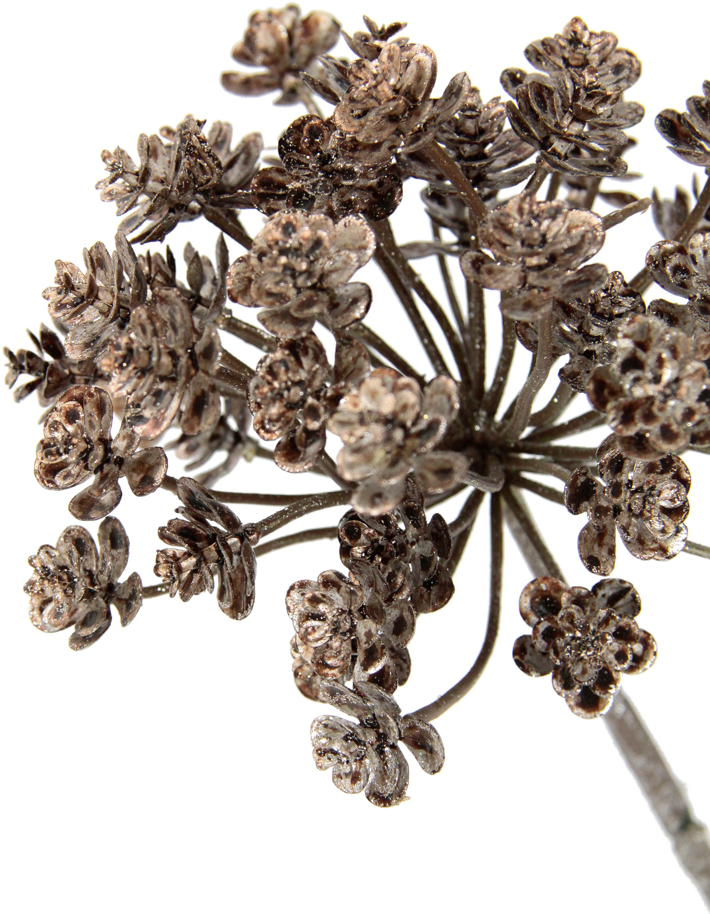 I.GE.A. Kunstblume »Dill«, Metallic-Distelzweig, Kunstzweige, 3er Set