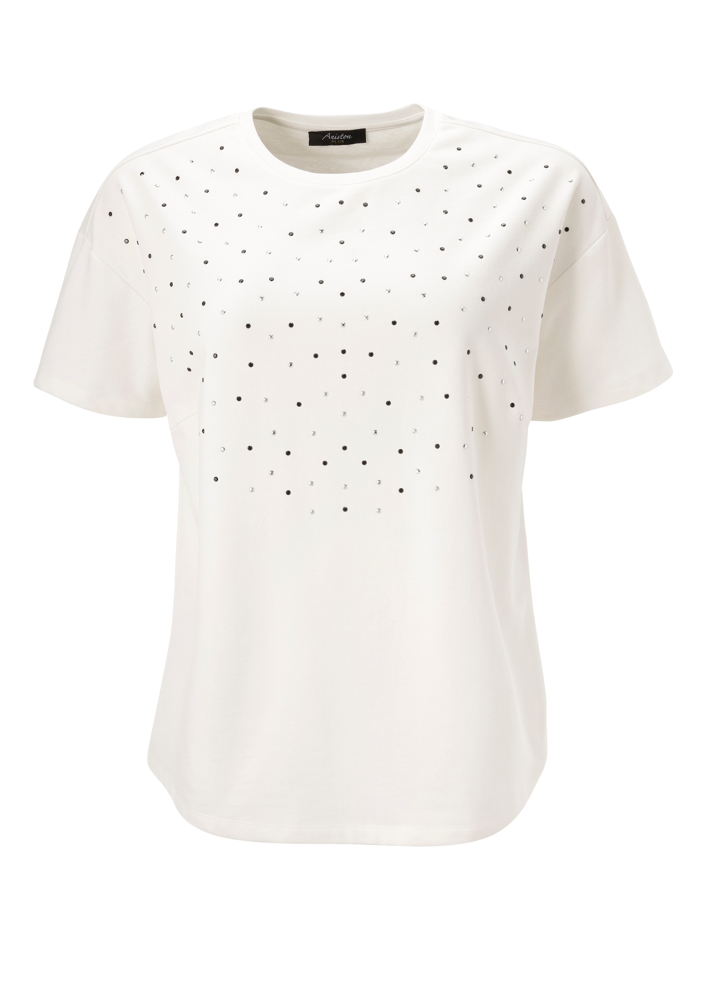 Aniston PLUS Kurzarmshirt, mit Nieten Applikation verziert - NEUE KOLLEKTION