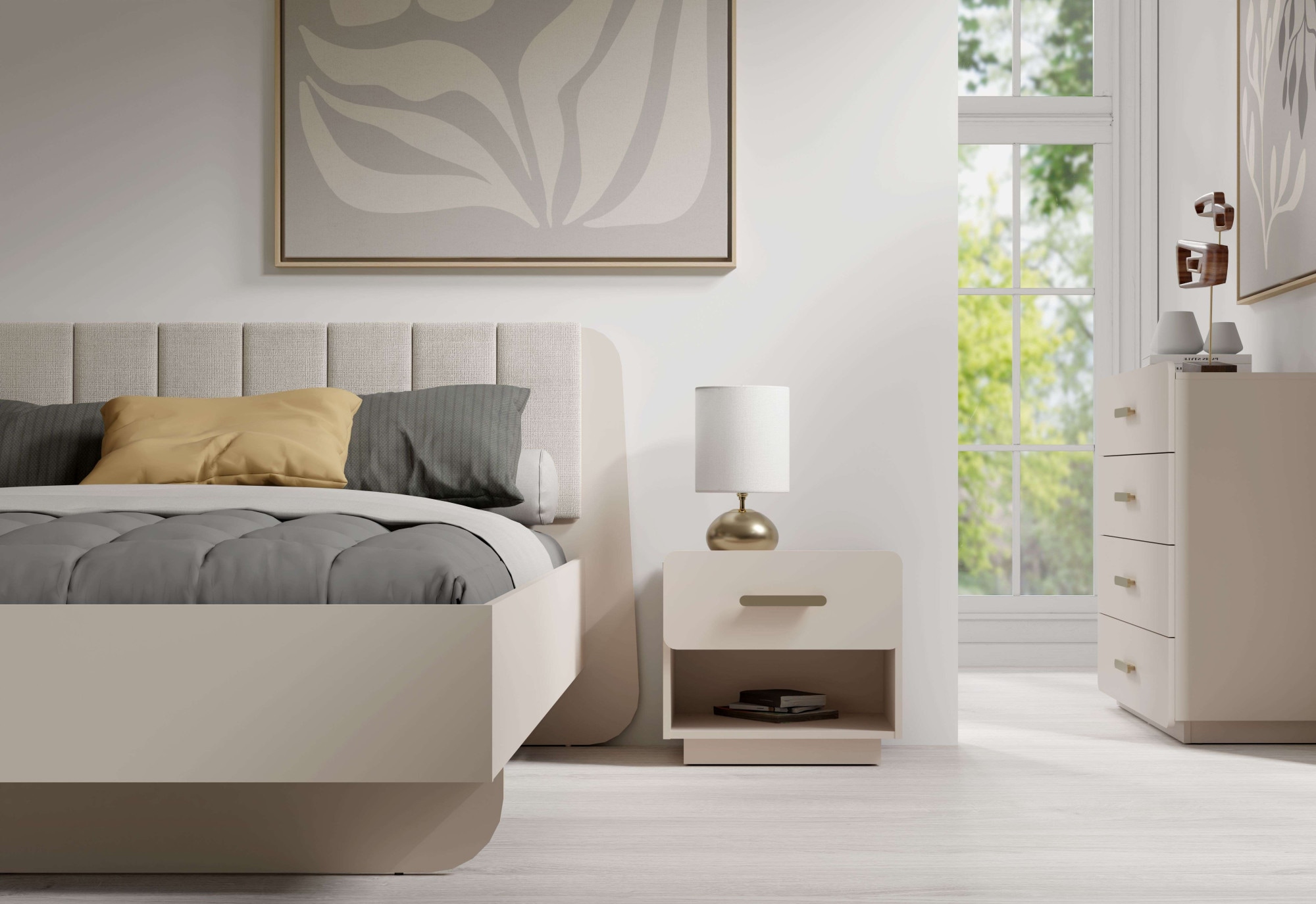 Home affaire Kommode »CLAREI Sideboard mit 4 Schubladen, Maße B/H/T: 100/92/44 cm«, Schubkastenkommode mit goldenen Kunststoffgriffe, viel Stauraum