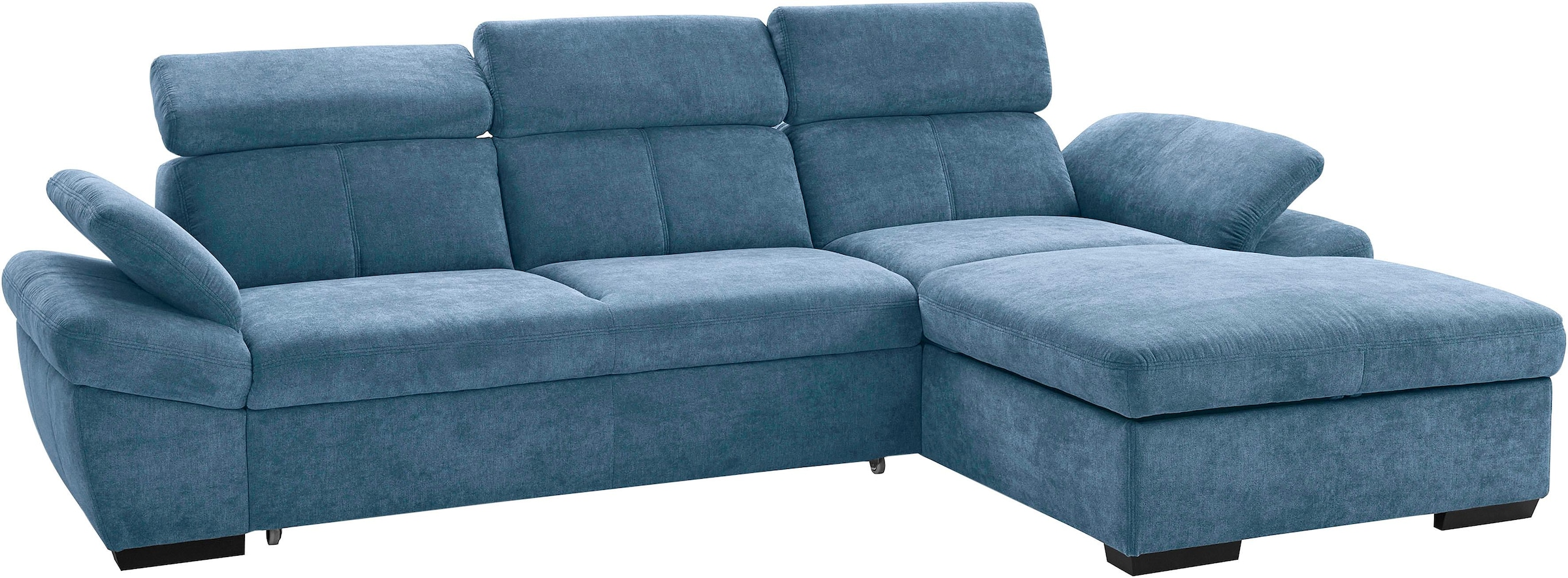 exxpo - sofa fashion Ecksofa »Salerno, inkl. Kopf- und Armteilverstellung, elegant & bequem, L-Form«, wahlweise mit Bettfunktion und Bettkasten, tolle Detailverarbeitung
