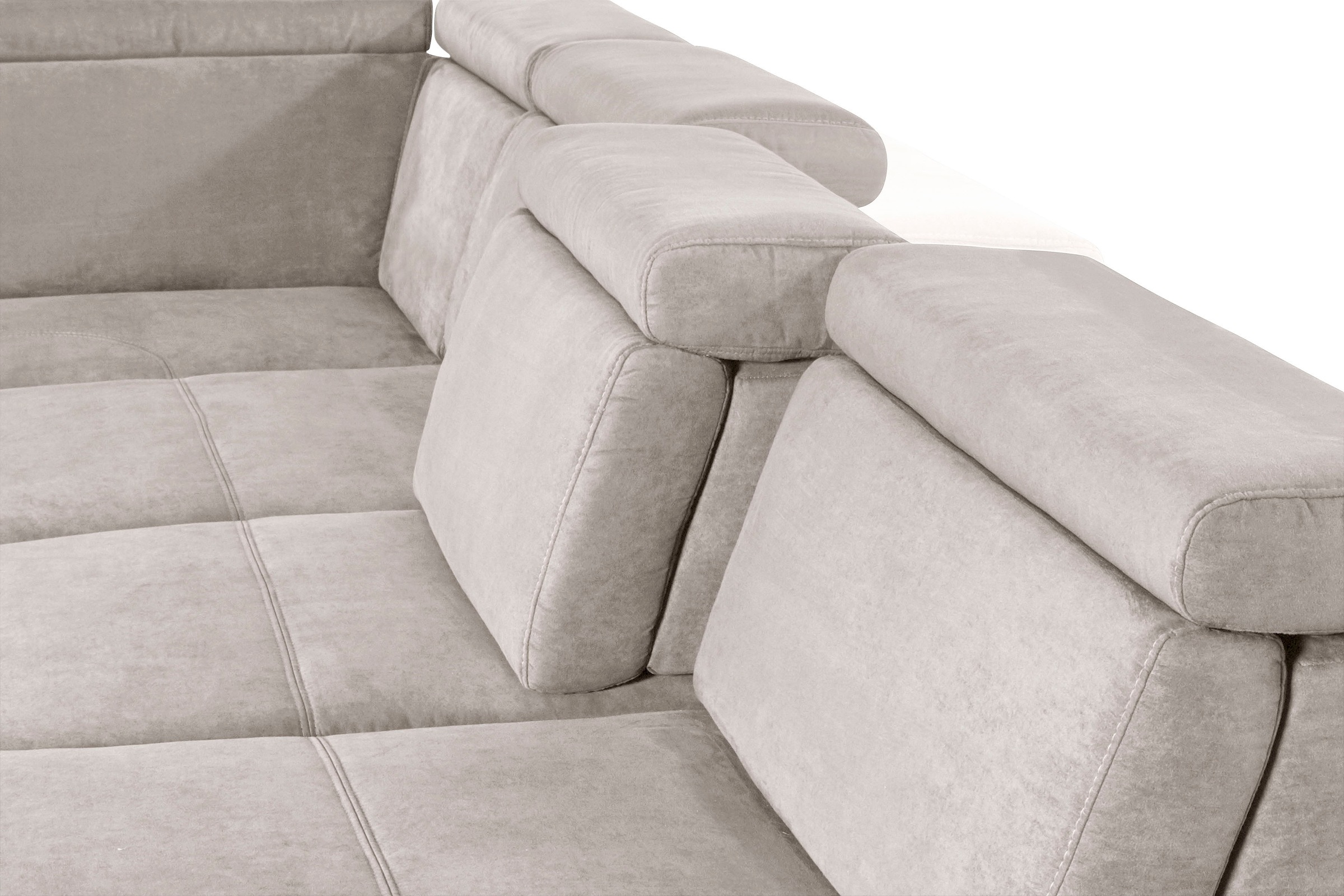 sit&more Wohnlandschaft »Gizeh U-Form«, 15 cm Fußhöhe, inklusive Sitztiefenverstellung und Kopfteilverstellung