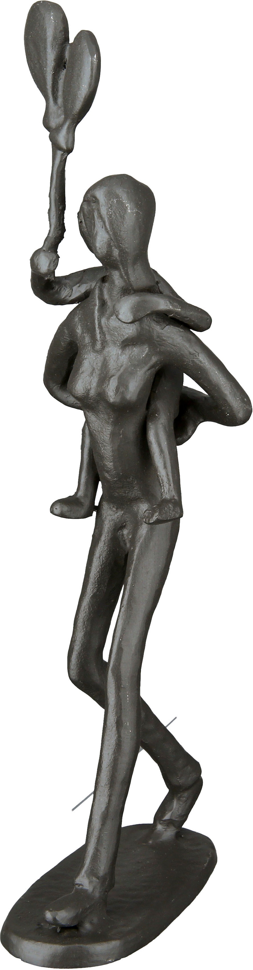 Casablanca by Gilde Dekofigur »Design Skulptur Huckepack, braun«, Dekoobjekt, aus Metall, Höhe 23 cm, Frau mit Kind, Wohnzimmer