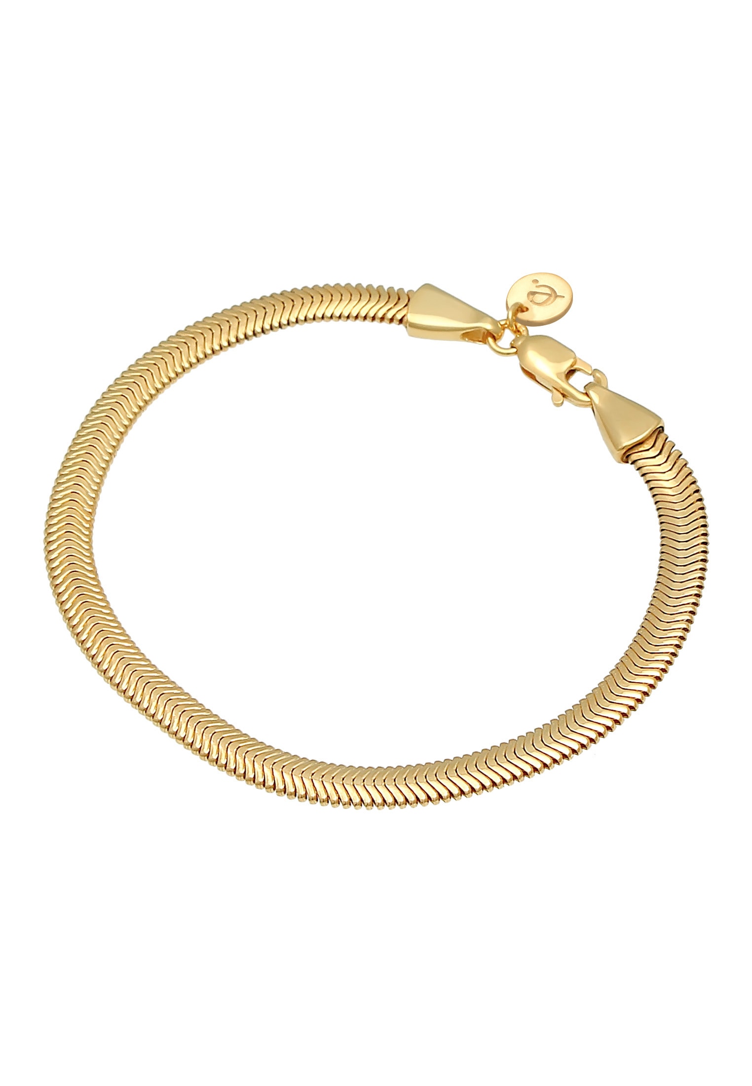 Elli Premium Armband »Flach Elegant Schlangenkette 925 Silber«