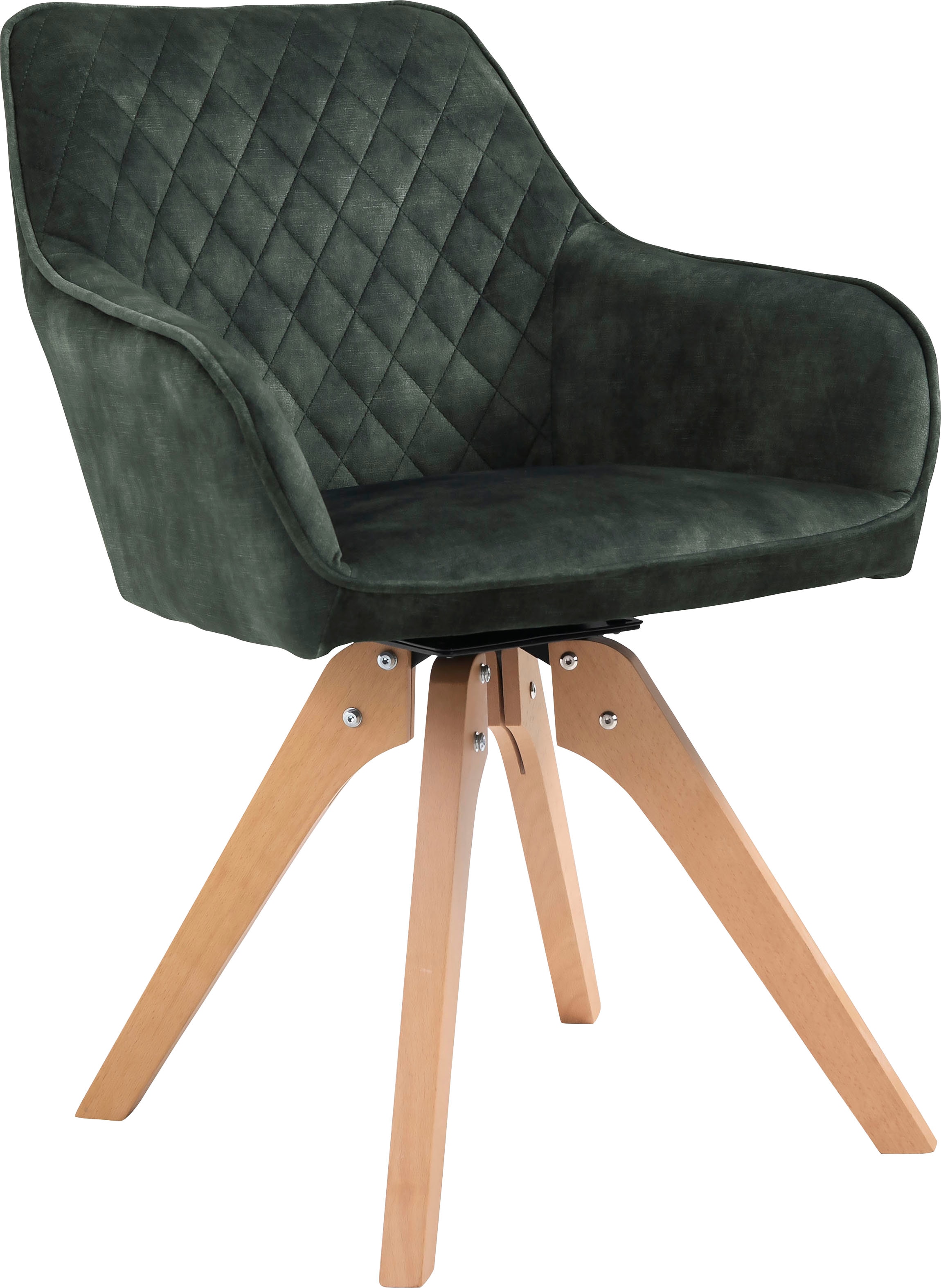 SalesFever Essgruppe, (5-tlg.), Tischbreite 180 cm, Stühle 180° drehbar, mit Samtverlours
