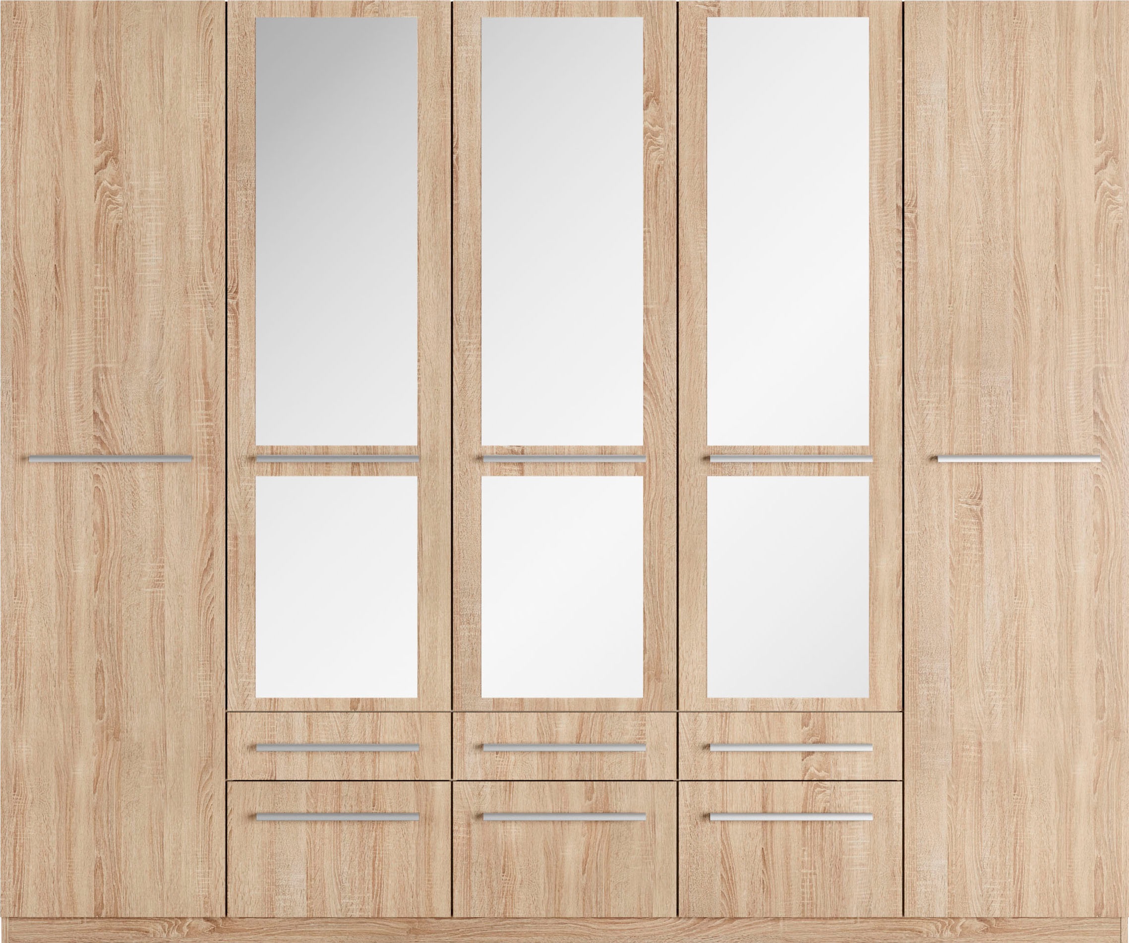 priess Kleiderschrank »Schrank Garderobe Wäscheschrank Barcelona in 5 Breiten«, viel Stauraum, geräumige Schubkästen, mit Spiegel, MADE IN GERMANY