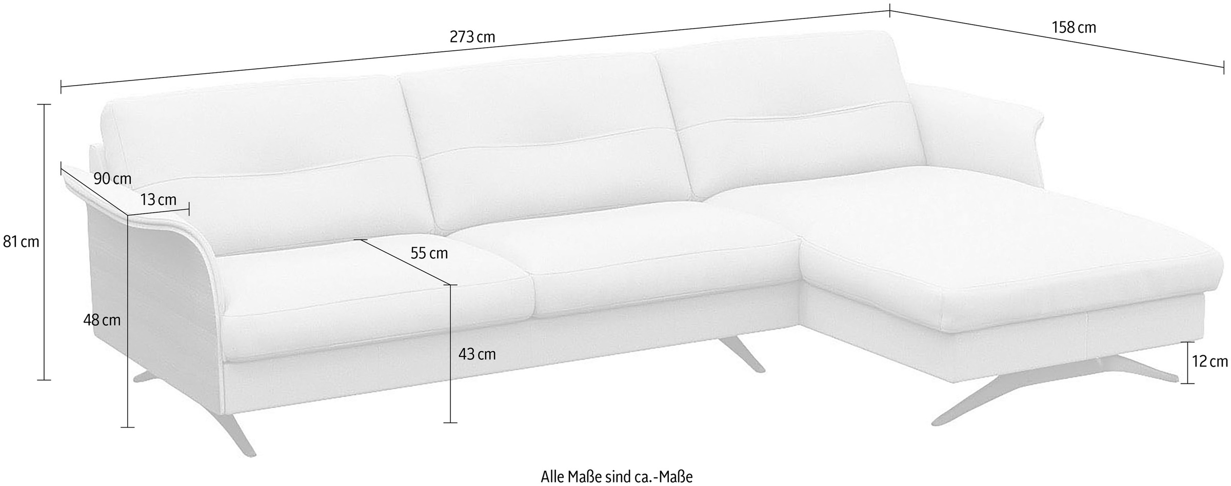 FLEXLUX Ecksofa »Glow, super bequem durch hochwertigem Sitzaufbau mit Federkern, L-Form«, Modernes skandinavisches Design