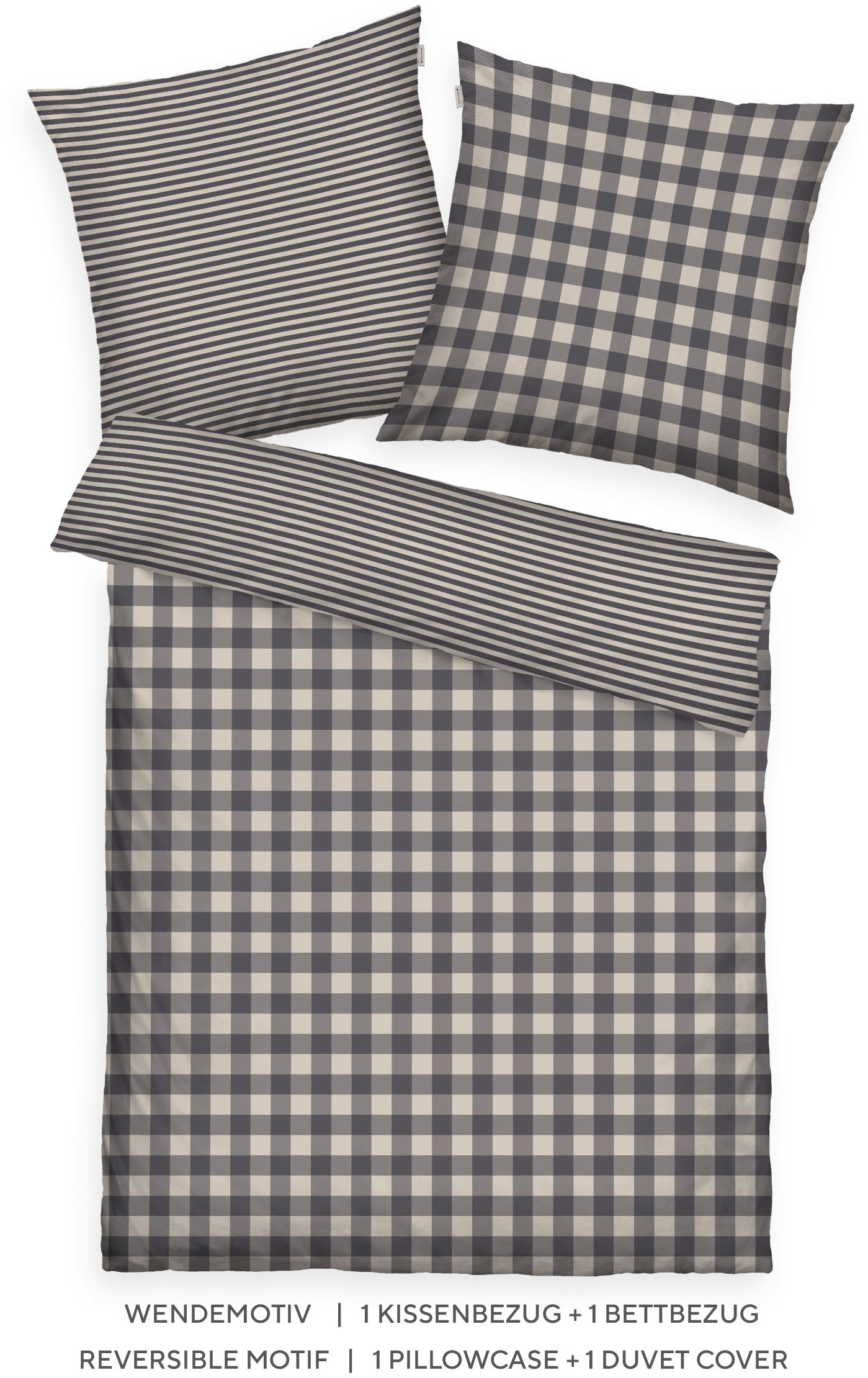 TOM TAILOR HOME Bettwäsche »CLASSIC CHECK in Gr. 135x200cm oder 155x220cm«, new bedroom, gewebtes Label