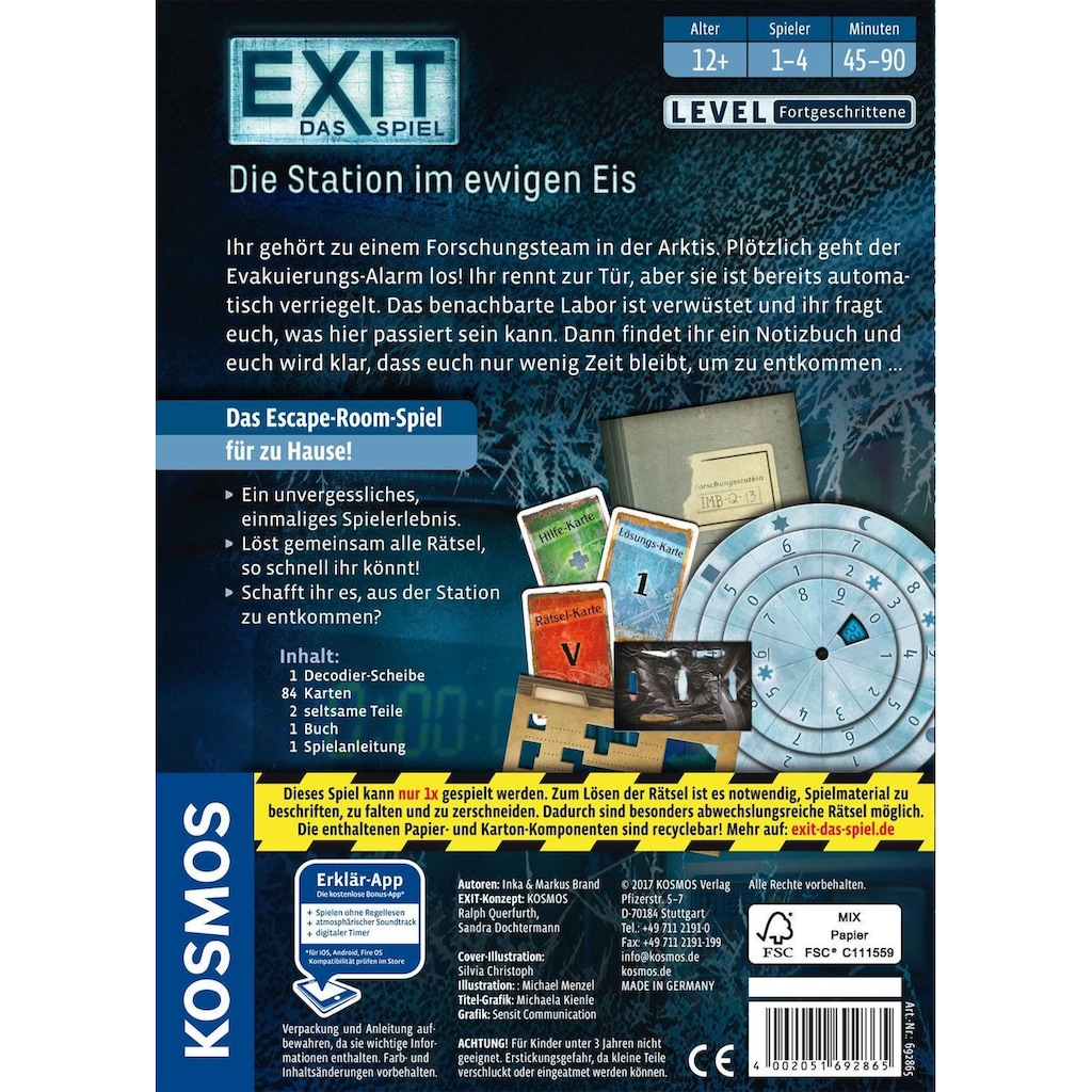 Kosmos Spiel »Exit Das Spiel, Die Station im ewigen Eis«