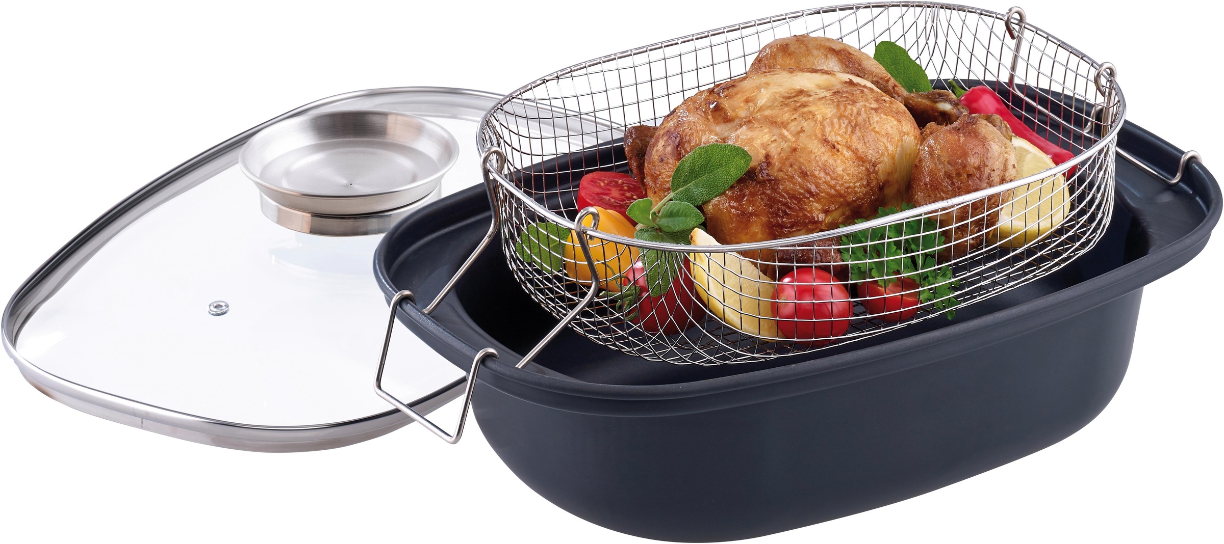 GSW Bräter Carbonstahl 1 Stk. tlg. mit Einsatz, Induktion, 4 Liter günstig online kaufen