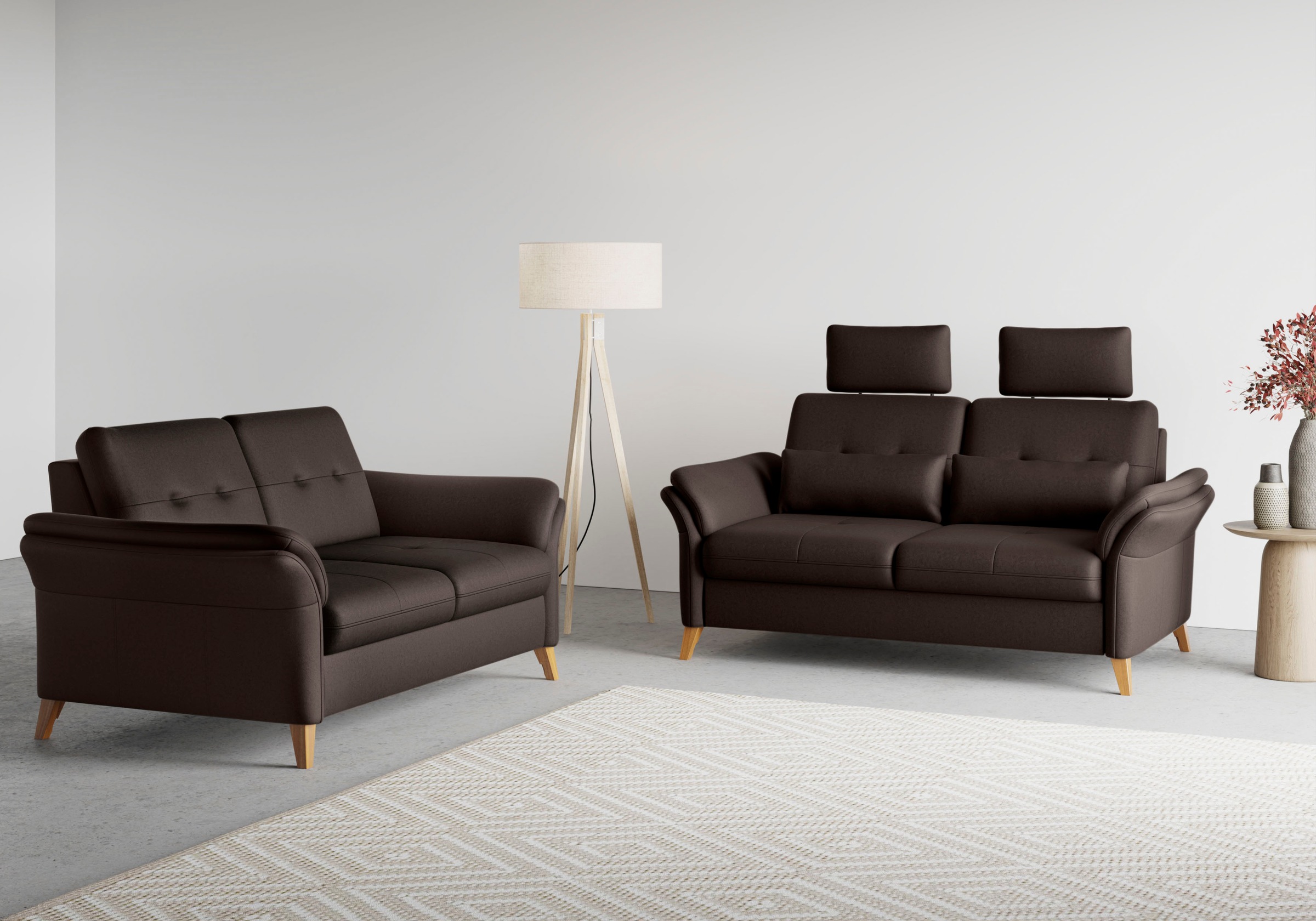 sit&more 2-Sitzer »Göteborg«, inklusive Sitztiefenverstellung und Federkern