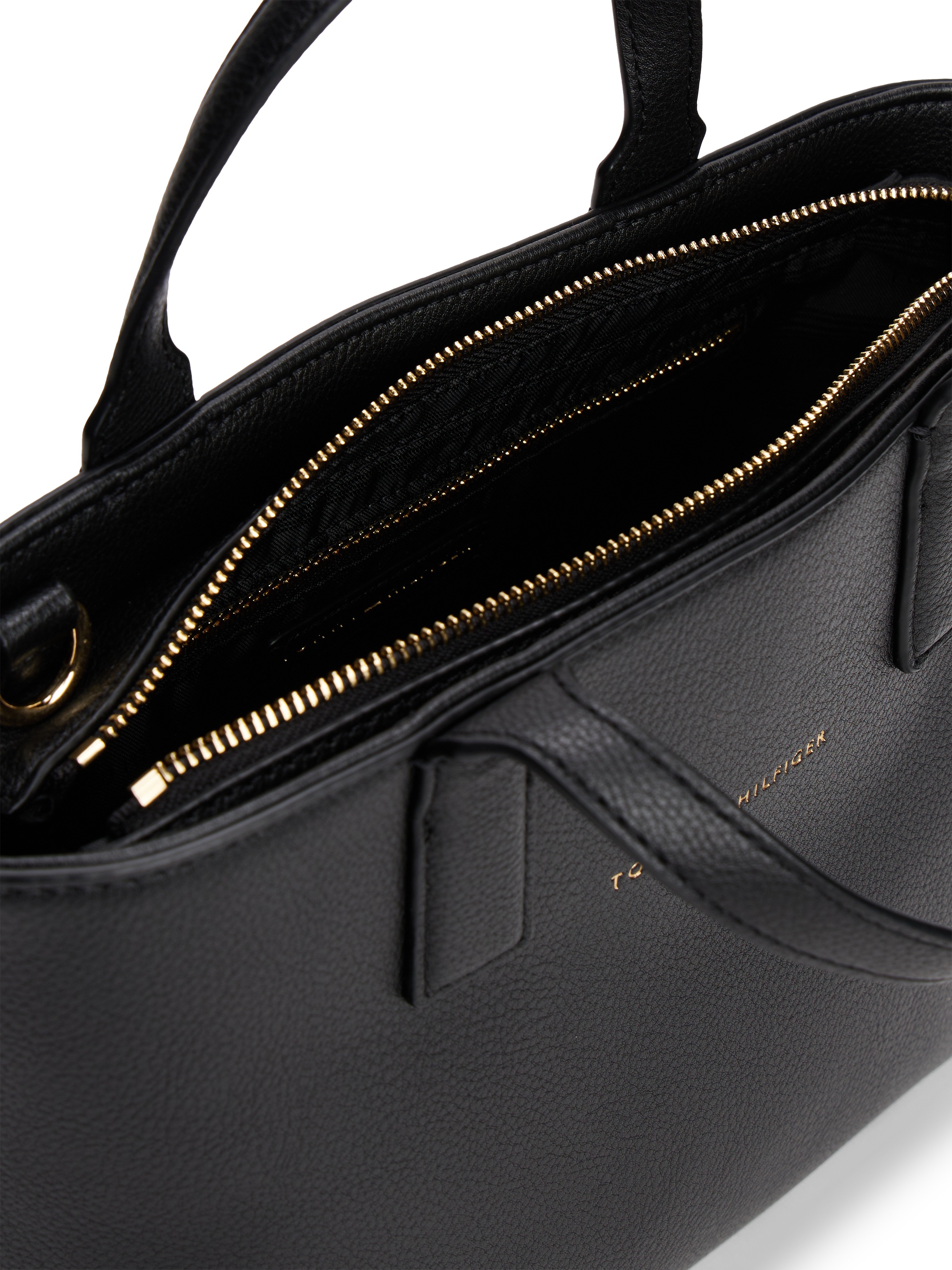 Tommy Hilfiger Henkeltasche »TH LOGOTAPE MINI TOTE«, Damen Umhängetasche, Schultertasche mit doppeltem Henkel