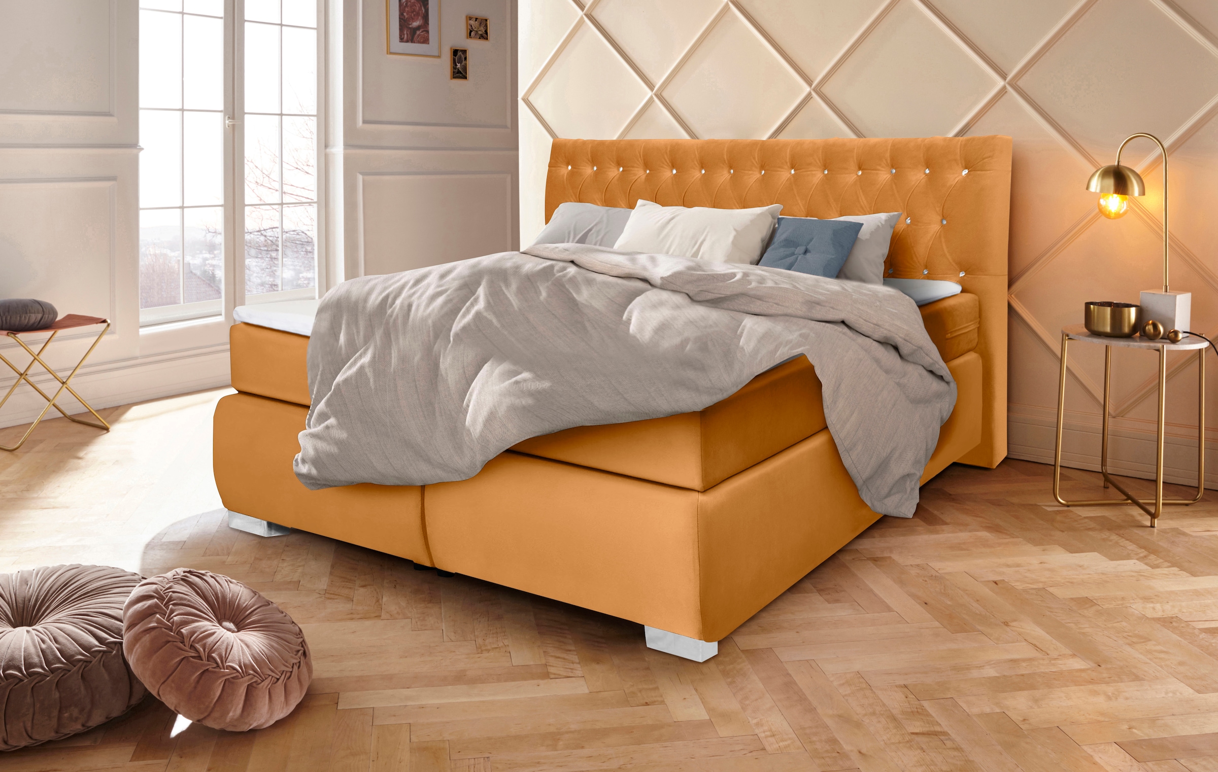 Leonique Boxspringbett »Rumba«, Taschenfederkern-Matratze in Härtegrad 3, i günstig online kaufen
