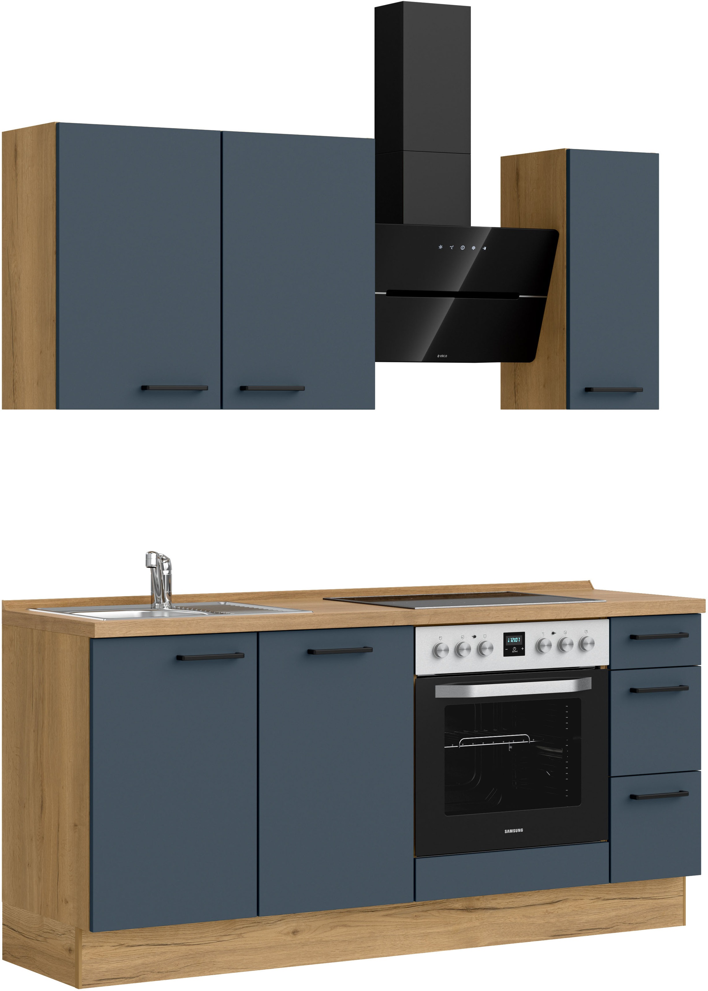 nobilia® Küchenzeile »"Easytouch II"«, vormontiert, Ausrichtung wählbar, Breite 180 cm, wahlw. mit E-Geräten