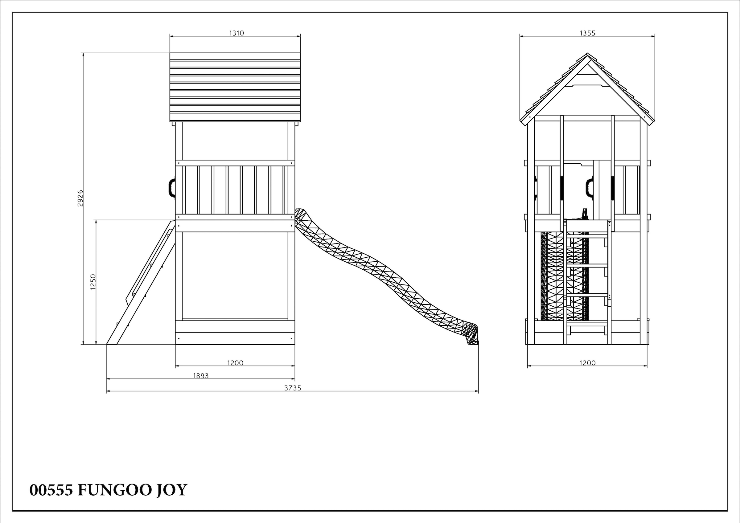 FUNGOO Spielturm »JOY«, mit Rutsche