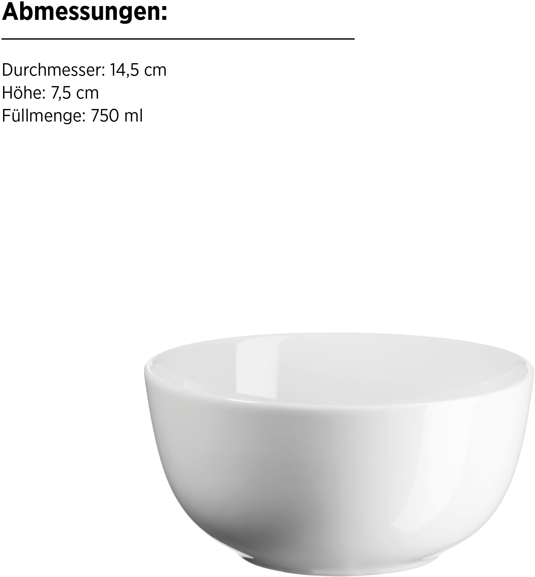 MÄSER Müslischüssel »BARCA, Schüssel Set, Porzellan« 4 Stk. aus Porzellan