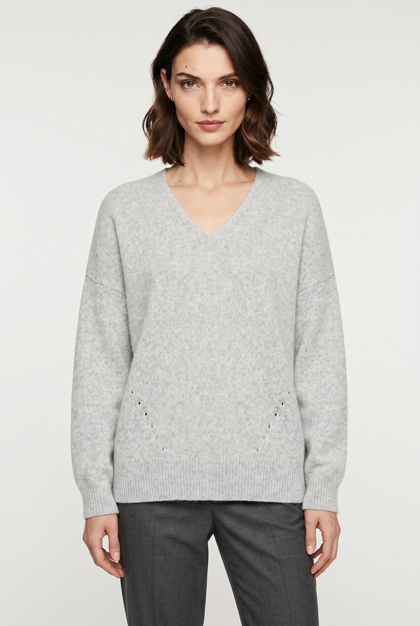 BOSS ORANGE Strickpullover »Fondyssa Premium Damenmode« im Relaxed Fit, V-Ausschnitt, Alpaka-Anteil