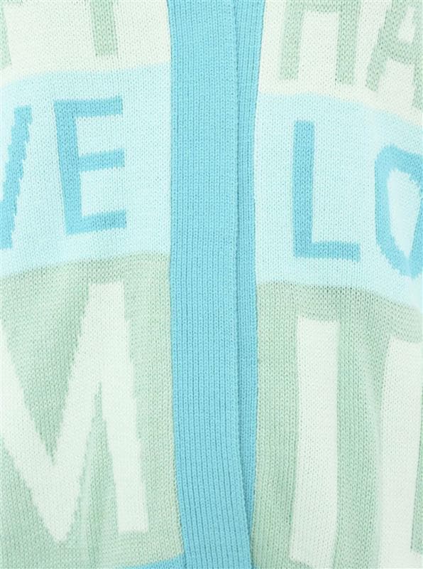Zwillingsherz Cardigan »"Smile Fun Happy"«, mit Schriftzug und Streifen
