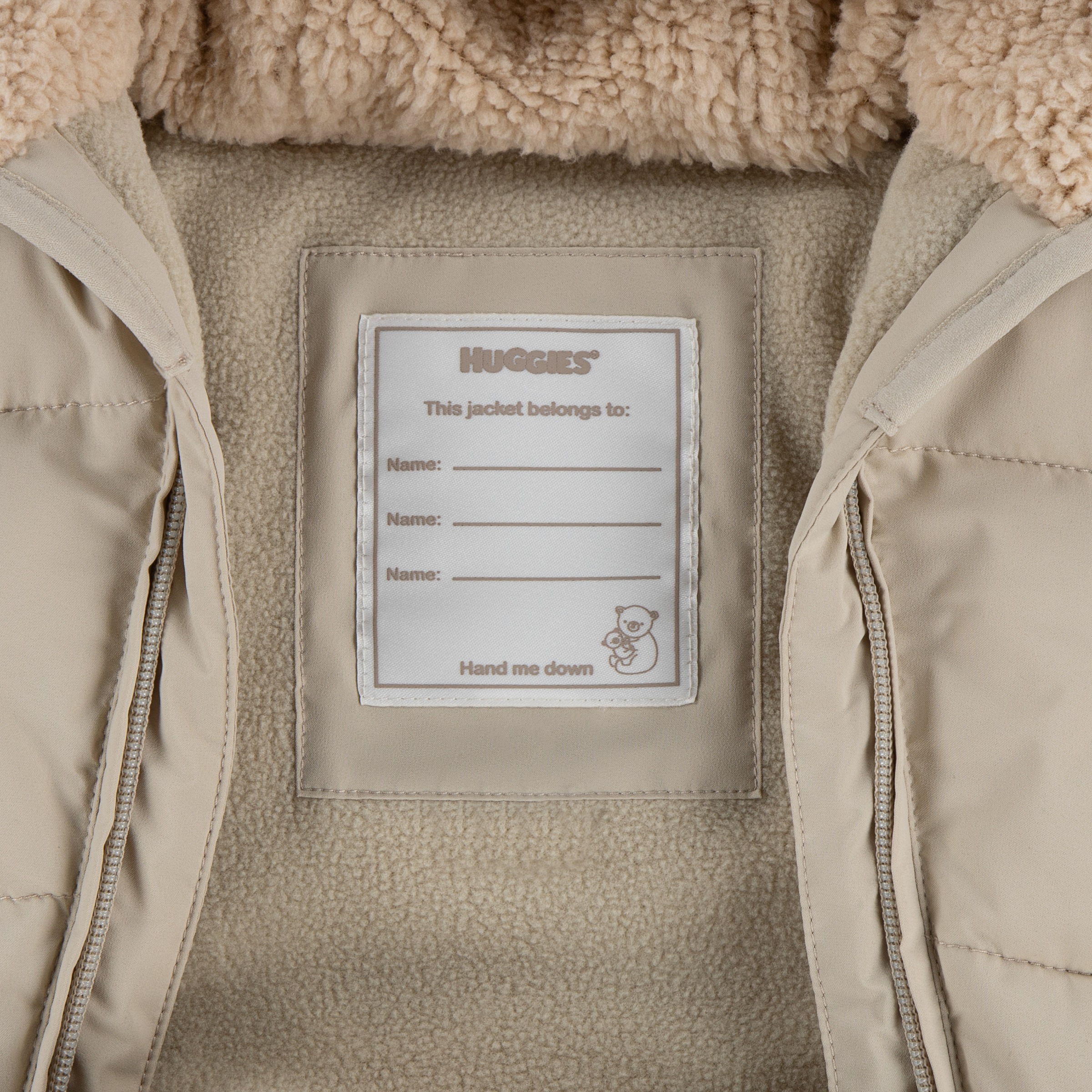 HUGGIES babywear Schneeoverall Schneeanzug für Girls und Boys mit Kapuze und Hasenohren