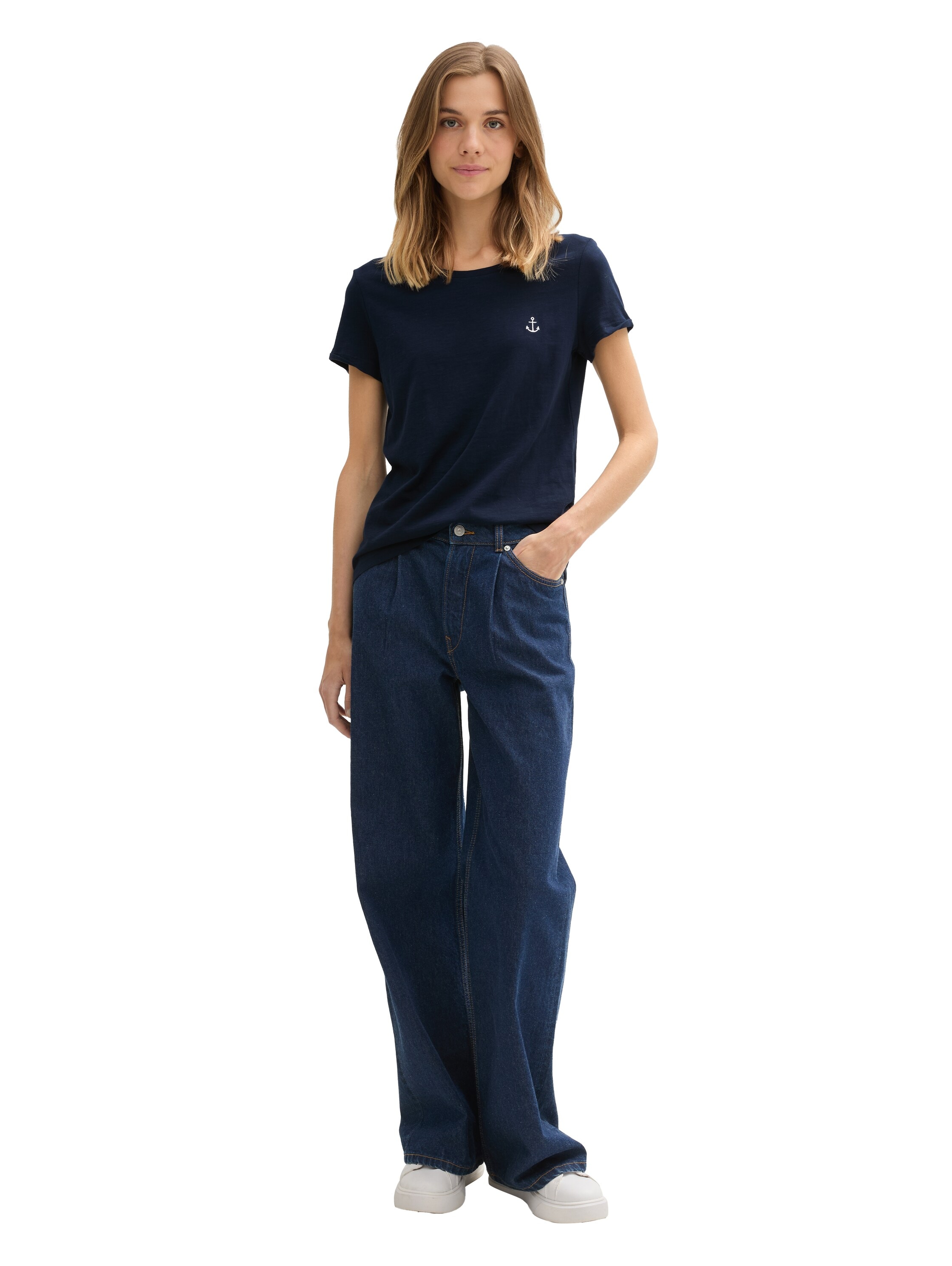 TOM TAILOR Denim Print-Shirt, (Set, 2 tlg.), im Doppelpack mit Anker-Motiv