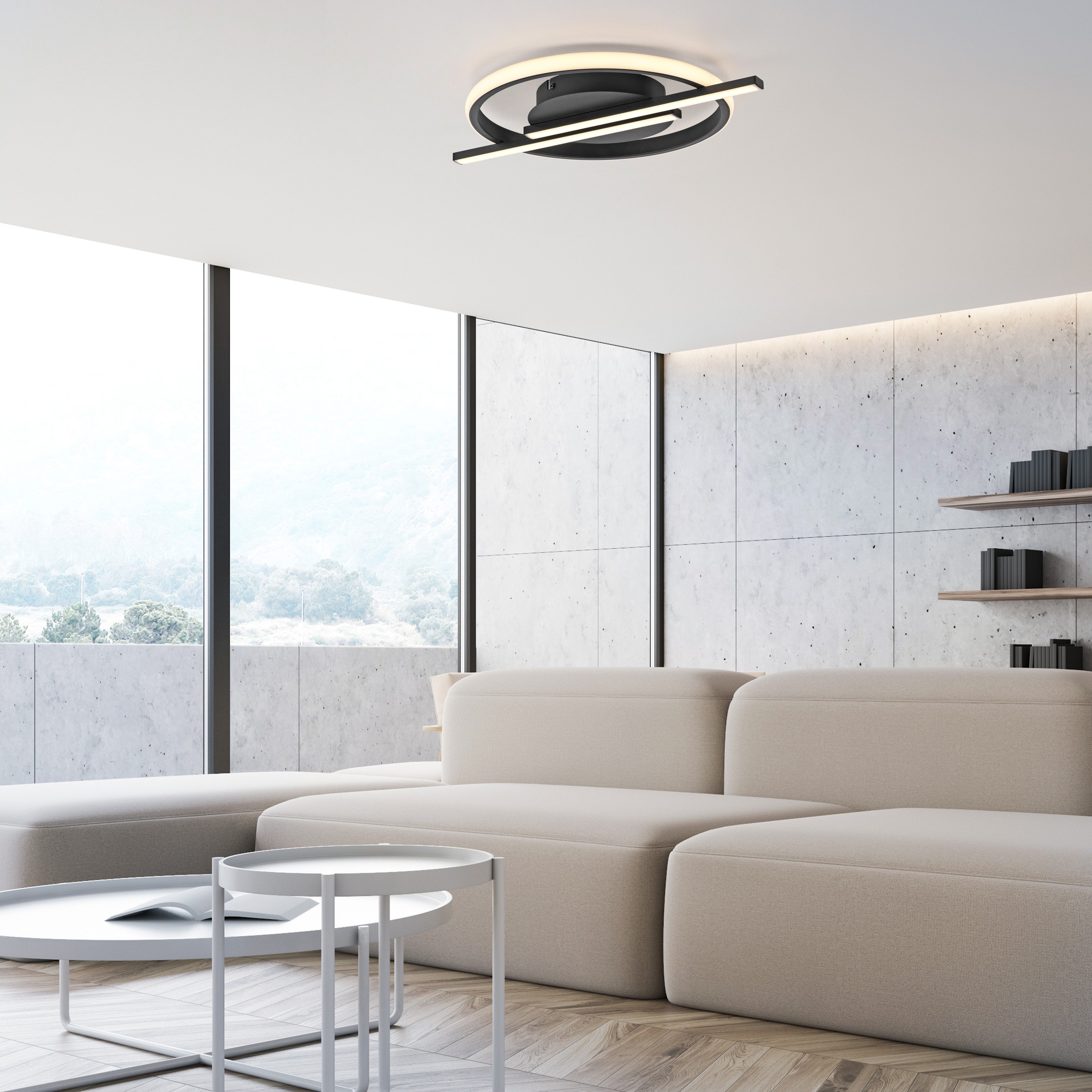 JUST LIGHT Deckenleuchte »KORSA«, 1 flammig, Leuchtmittel LED-Board | LED fest integriert, LED, dimmbar, Simply Dim, Memory, nach Trennung vom Netz