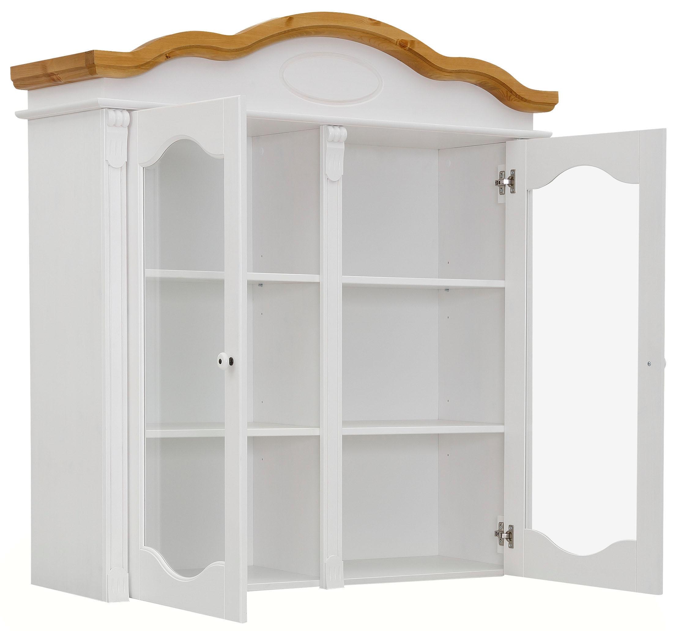 Home affaire Aufsatzschrank »Tessin« Vitrinen-Aufsatz, Breite 115 cm, aus massiver Kiefer, FSC®