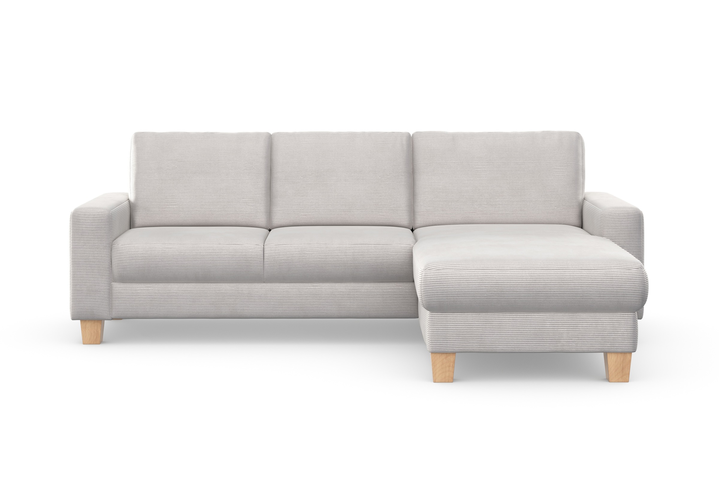 Home affaire Ecksofa »Summer L-Form«, mit Recamiere, mit oder ohne Bettfunktion und Bettkasten, Cord-Bezug