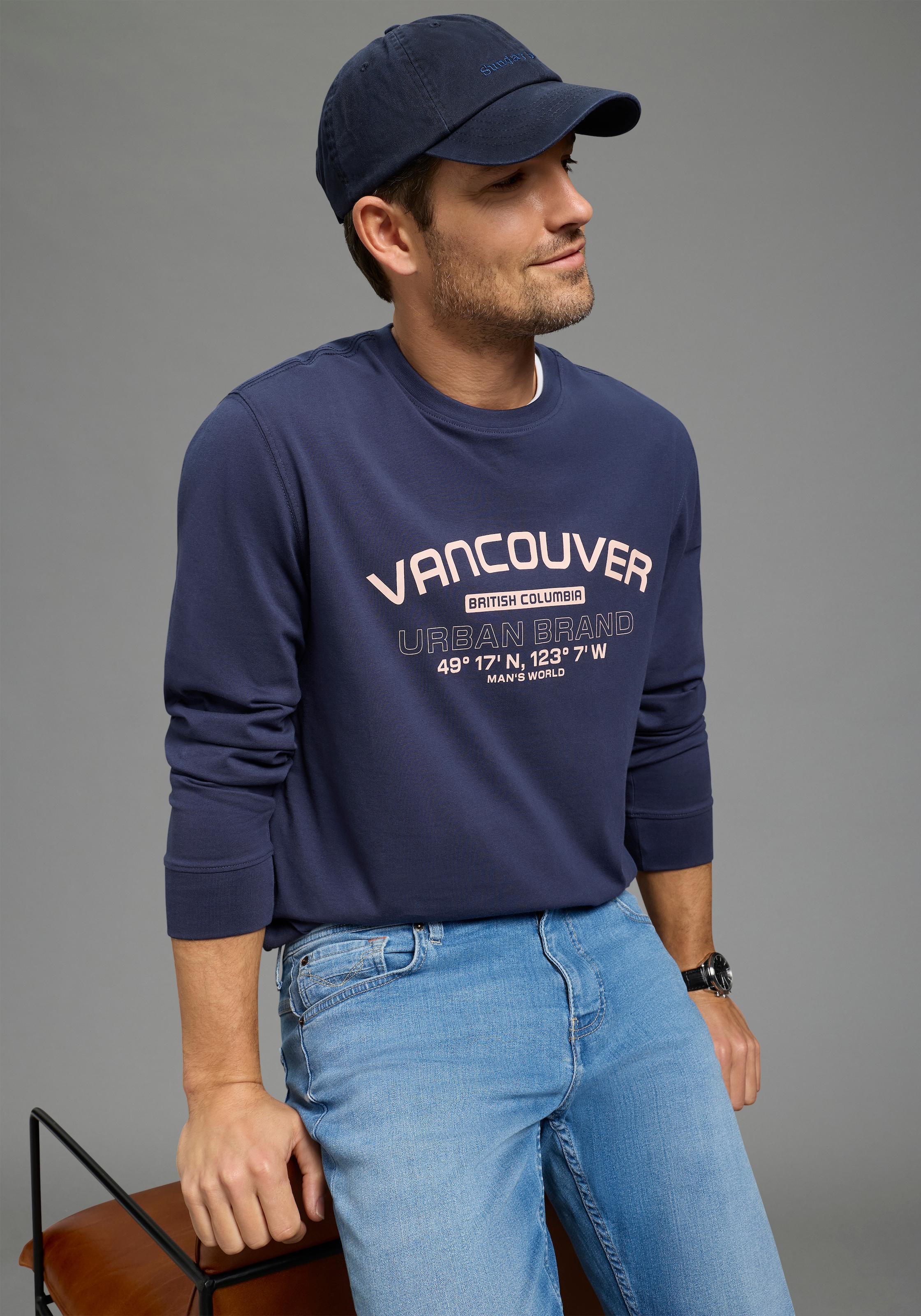Man's World Langarmshirt »Neue Kollektion!« casual Stil, Langarm, schmale Passform
