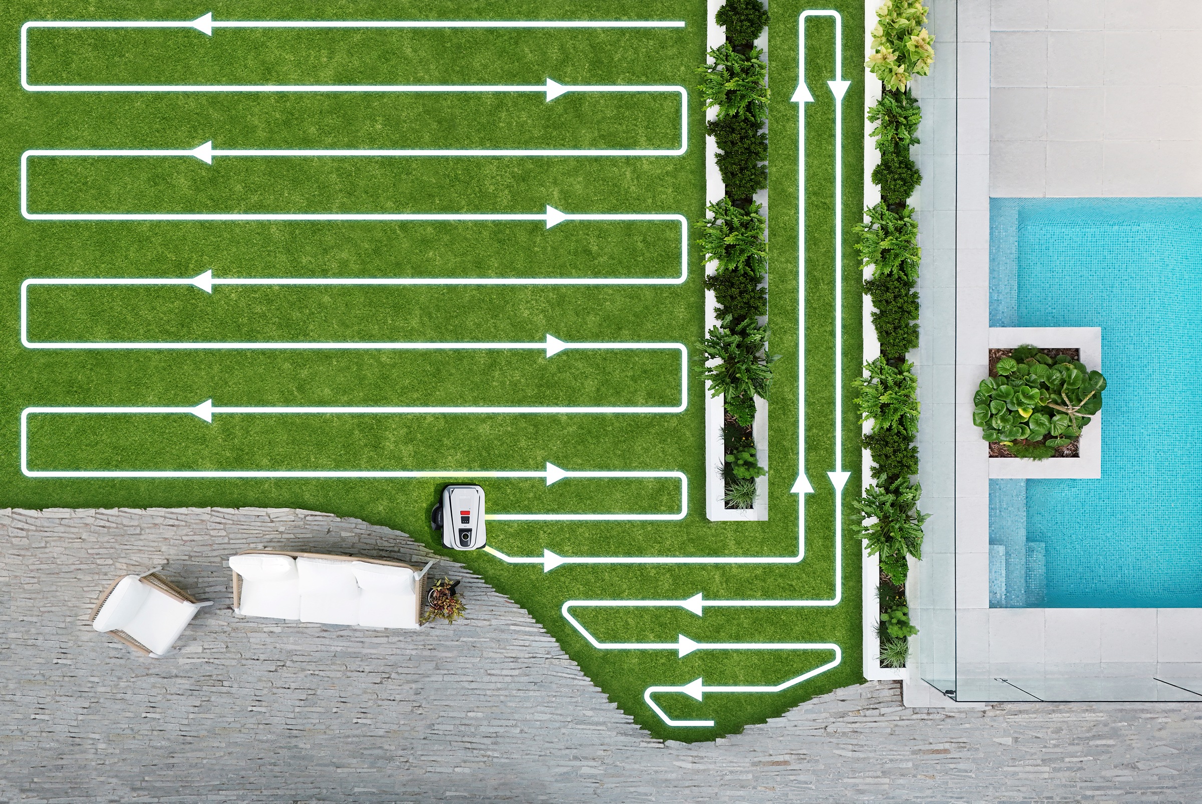 ECOVACS Rasenmähroboter »GOAT A1600 LiDAR PRO« Mäheffizienz von 400 m²/h, Trimmer (8500 rpm),   Dual-LiDAR Navigation, leistungsstarker 32-V Energieplattform