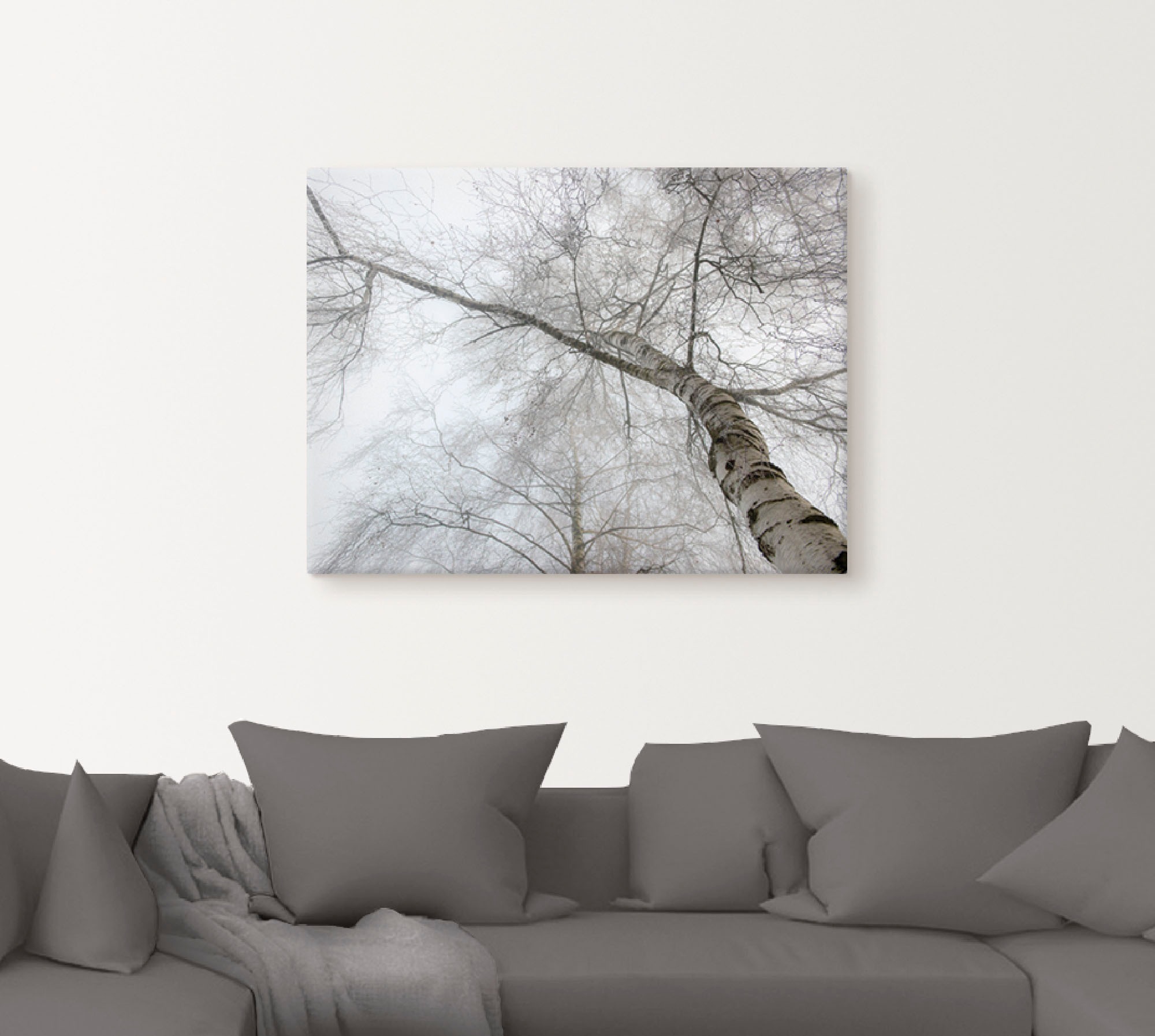 Artland Wandbild »Winter Birke«, Bäume, (1 St.), als Leinwandbild, Wandaufkleber in verschied. Größen