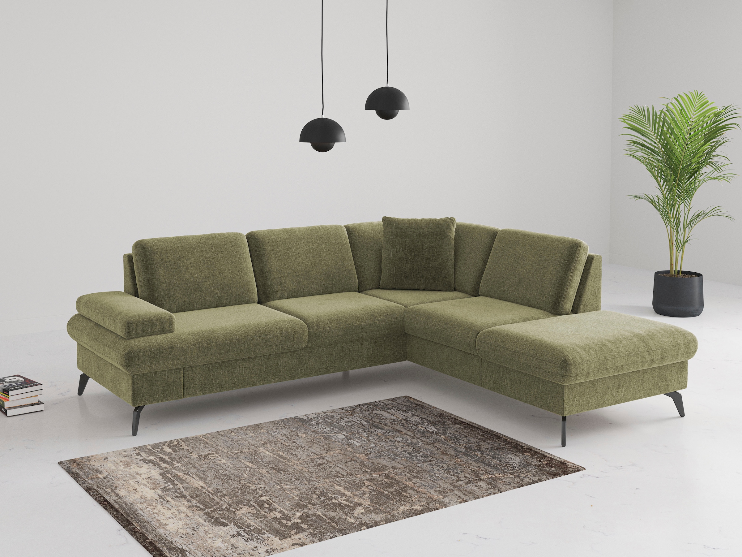 sit&more Ecksofa »Morris Jubi L-Form«, inkl. Armteilfunktion und 1 Zierkiss günstig online kaufen