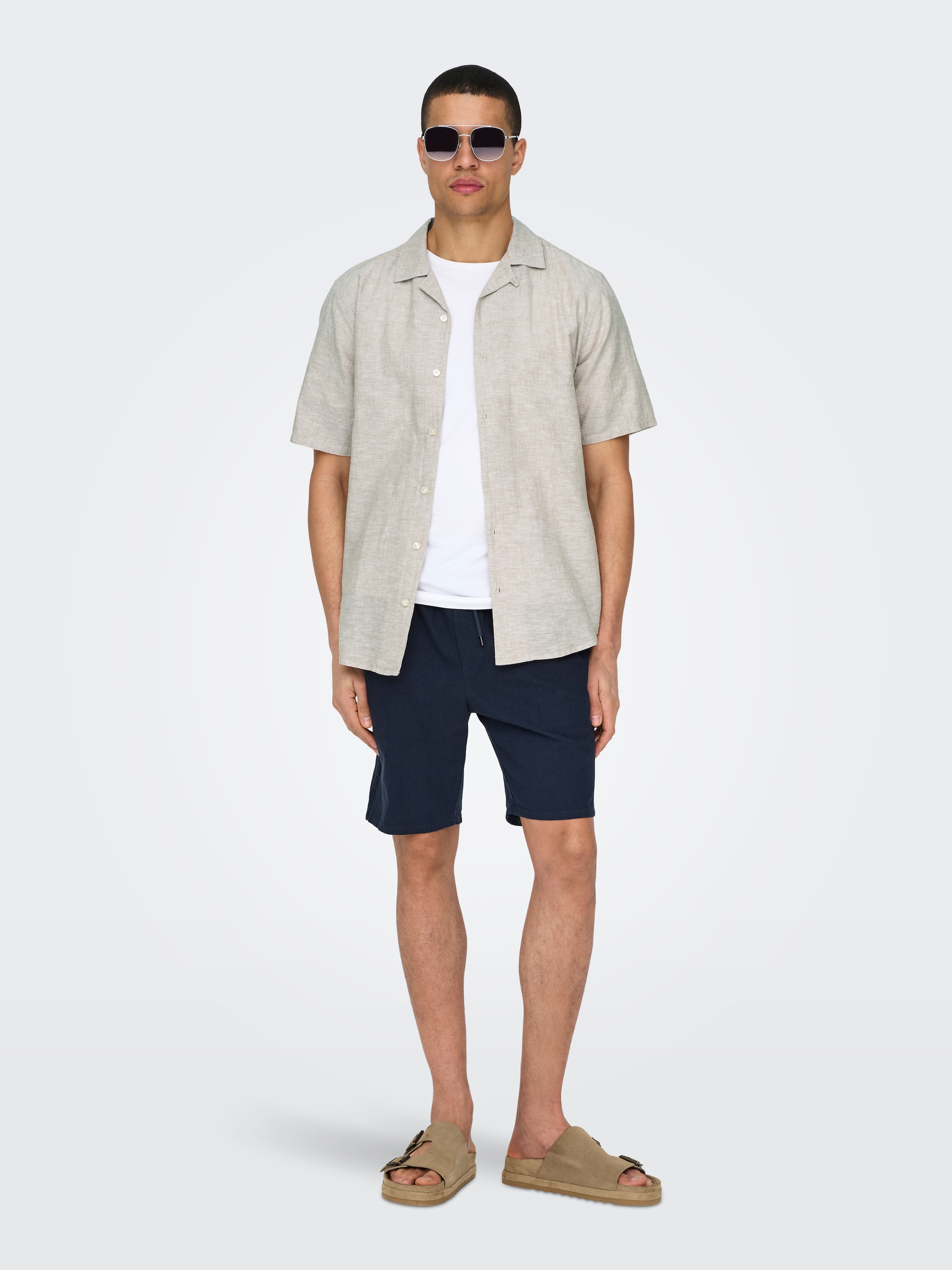 ONLY & SONS Shorts »ONSLINUS 0007 COT LIN SHORTS NOOS«