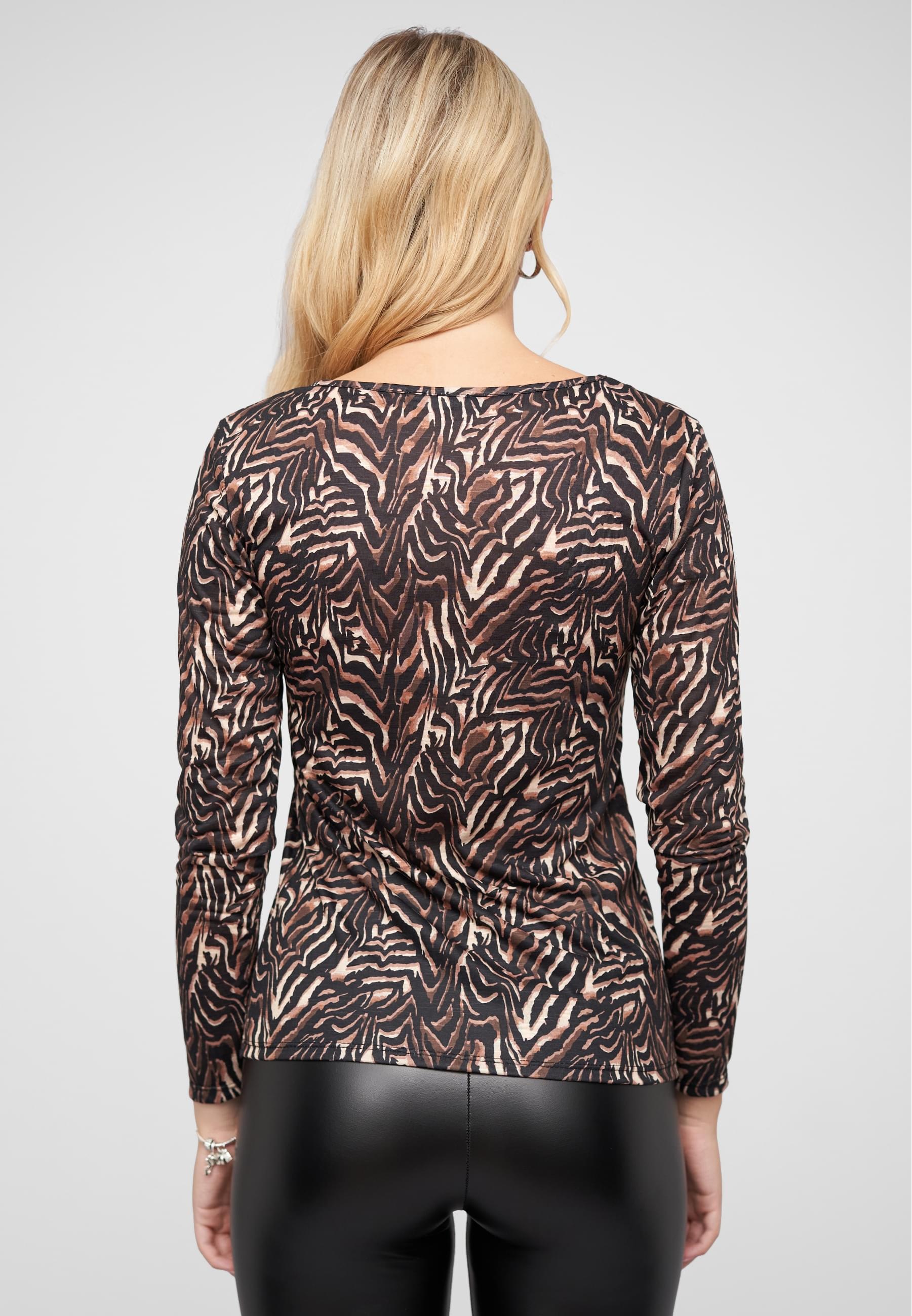 CLOUD 5IVE Longsleeve »CLOUD 5IVE Langarm Shirt Longsleeve mit Animal Print« 1 Stk.