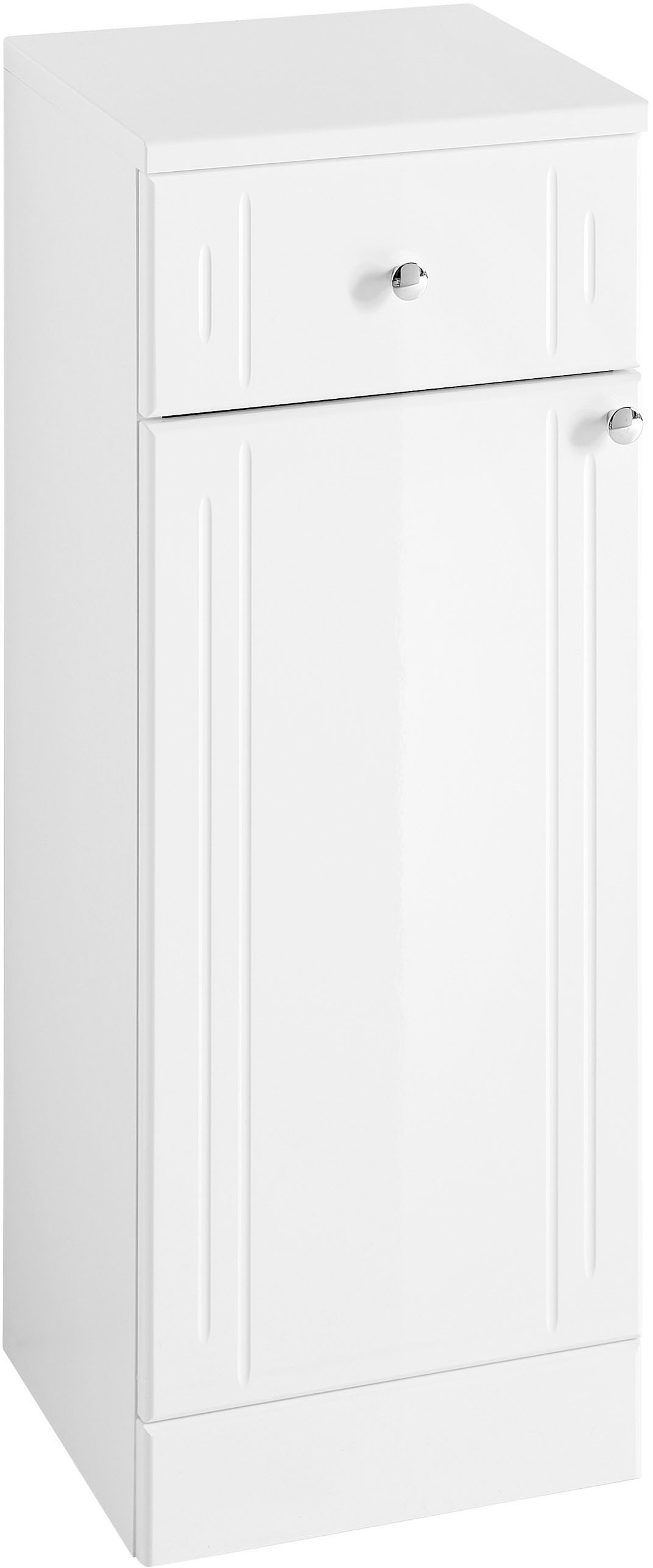 Saphir Badmöbel-Set »Quickset 955 5-teilig, Waschbeckenunterschrank und LED-Spiegelschrank«, (Set, 5 St.), in Weiß Hochglanz, Badmöbel ohne Waschbecken, 9 Türen, 3 Schubladen