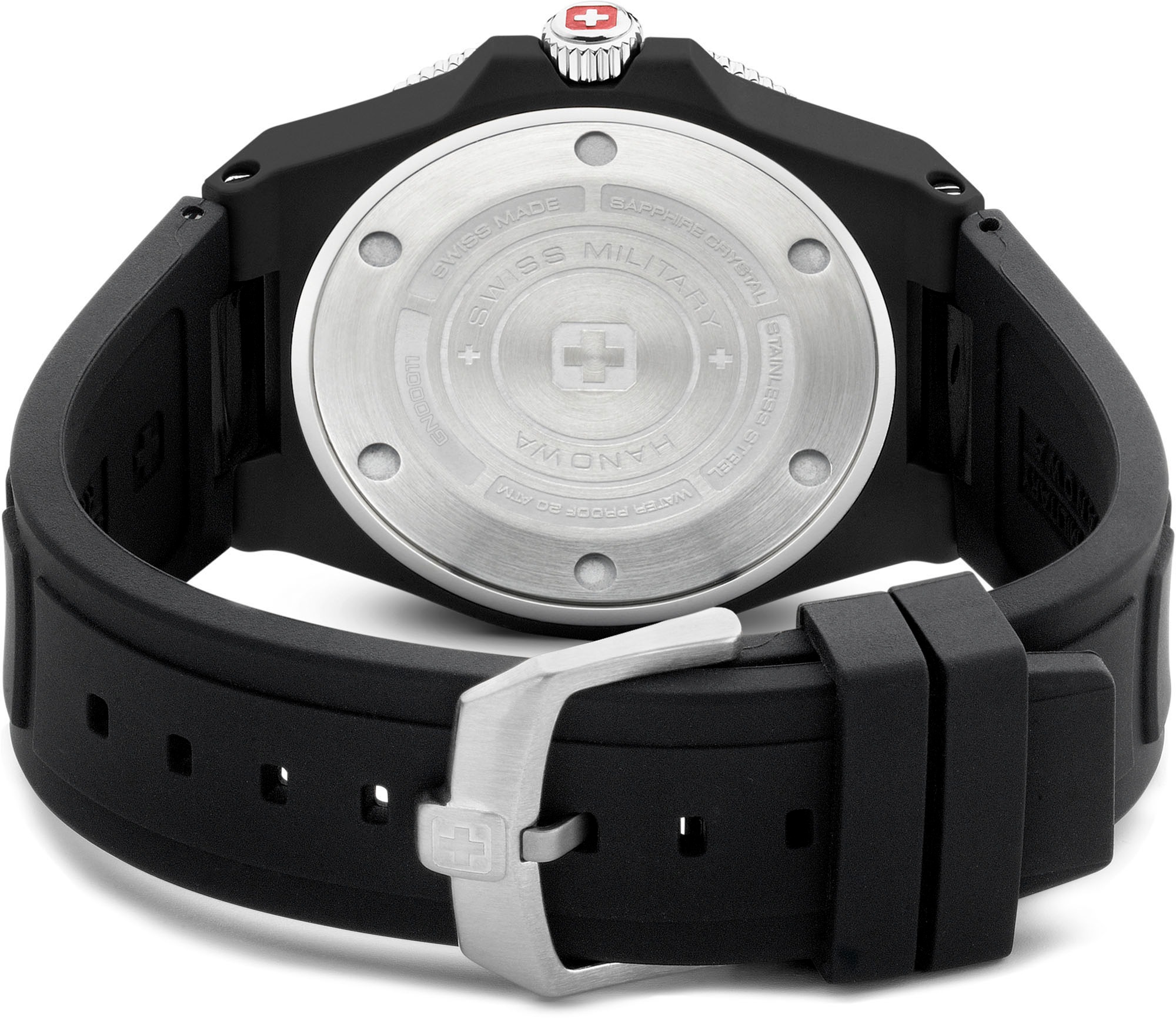 Swiss Military Hanowa Quarzuhr »OCEAN PIONEER, SMWGN0001180«, Armbanduhr, Herrenuhr, Swiss Made, Datum, Saphirglas