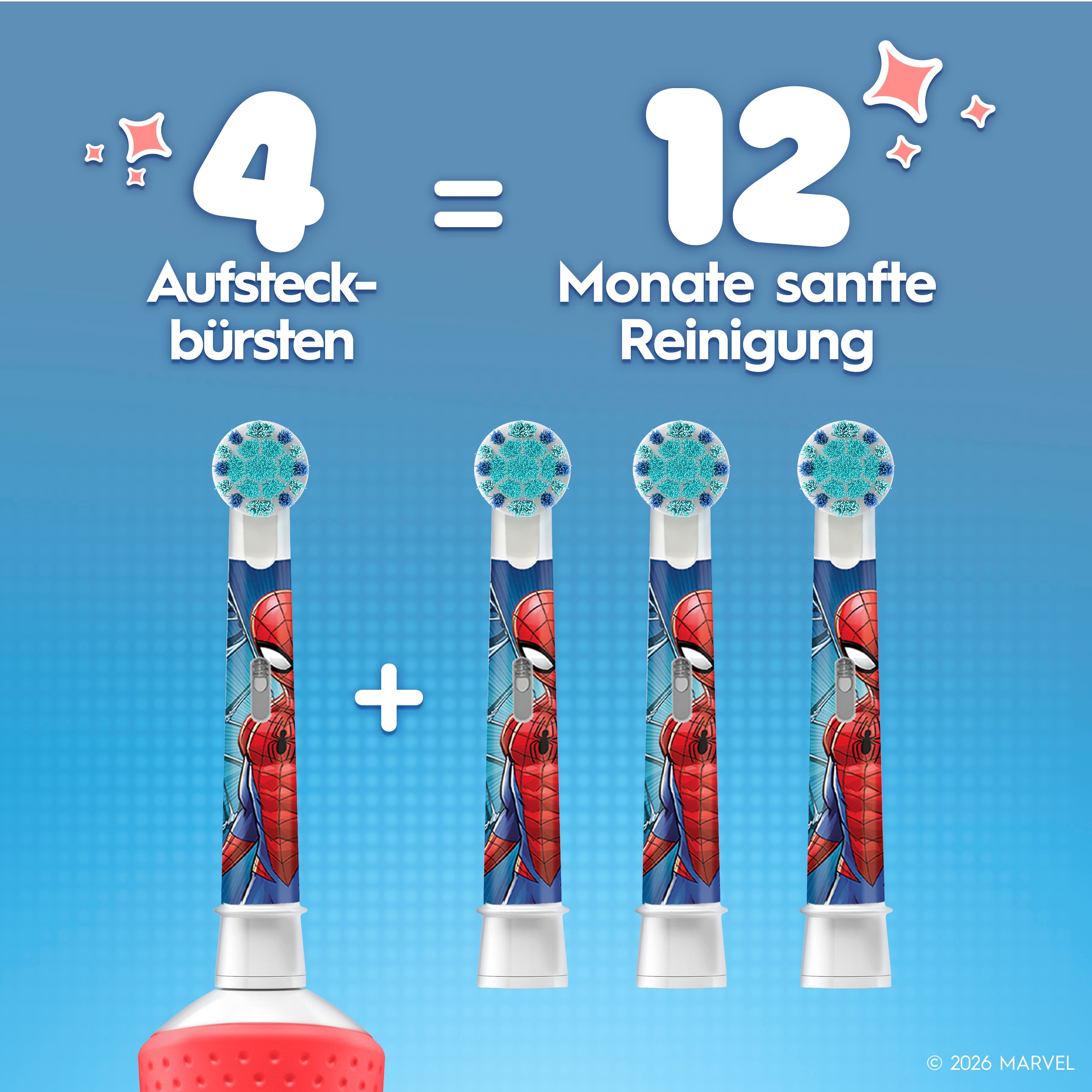 Oral-B Aufsteckbürsten »Pro Kids 3+ Marvel Spiderman« extra weiche Borsten, ab 3 Jahren