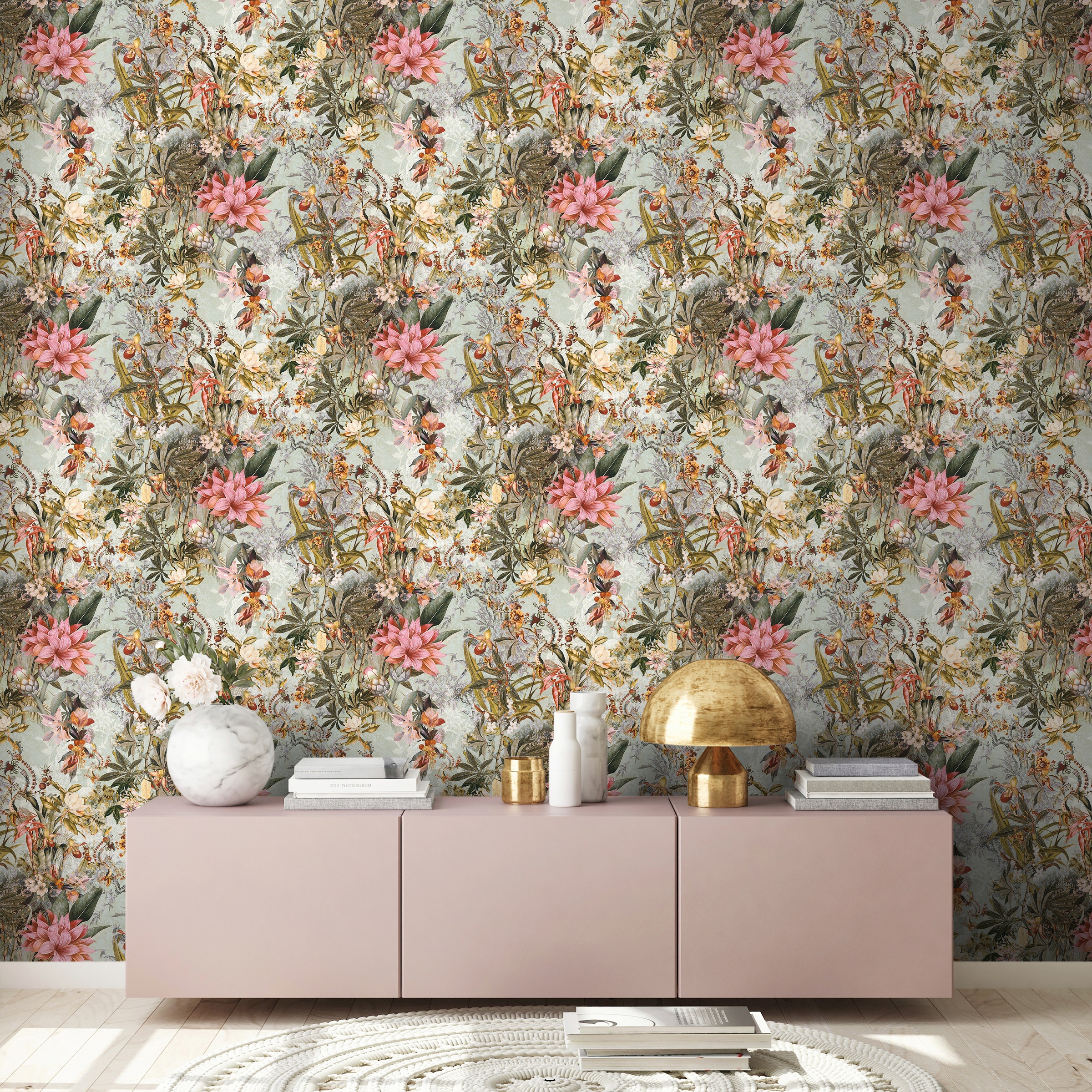 A.S. Création Vliestapete »Dream Flowery«, floral-botanisch-Wald, Floral Tapete Blumenoptik Tapeten Wohnzimmer Schlafzimmer Küche Design