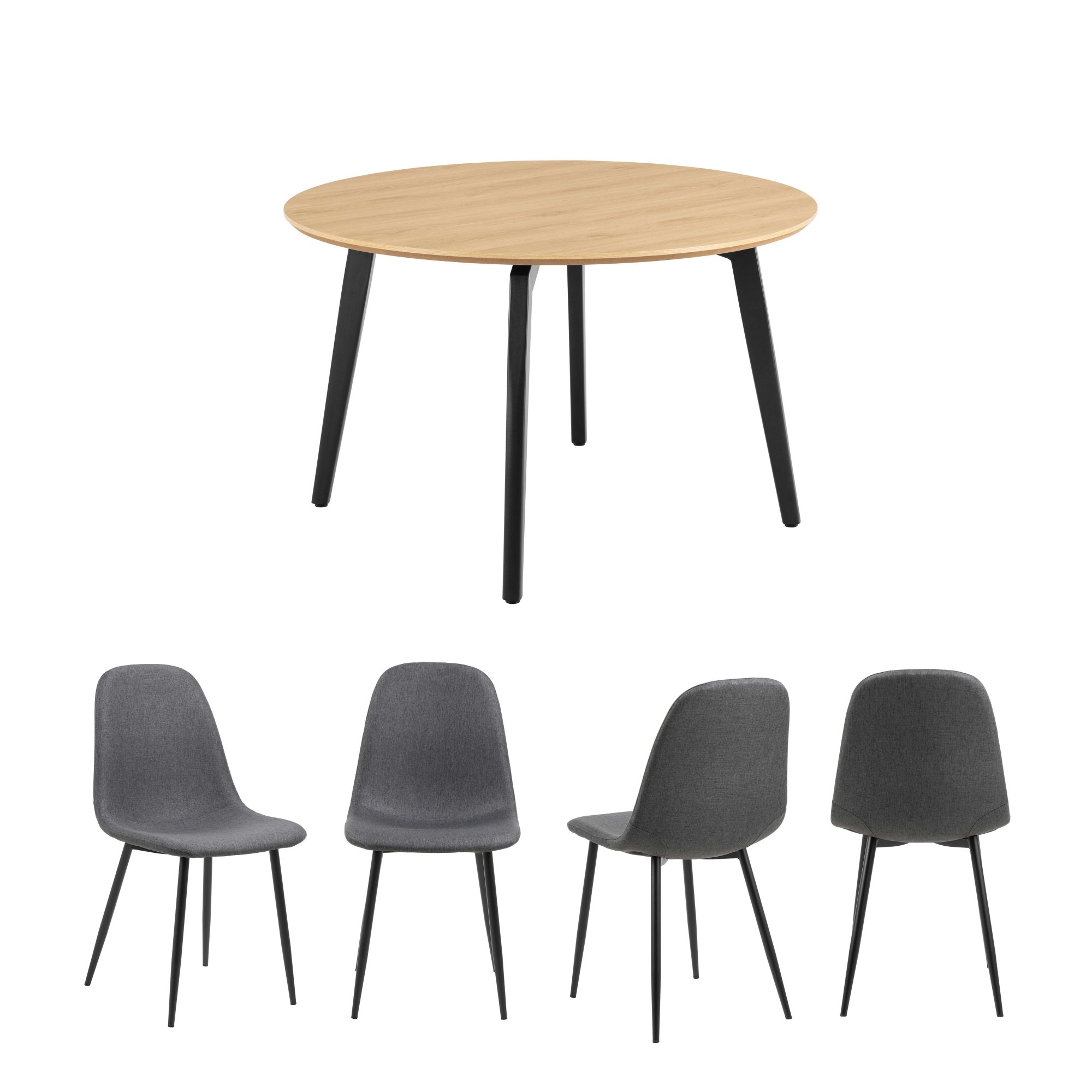 ACTONA GROUP Esszimmer-Set »Essgruppe, Speisetisch mit Wohnzimmerstühlen«, günstig online kaufen
