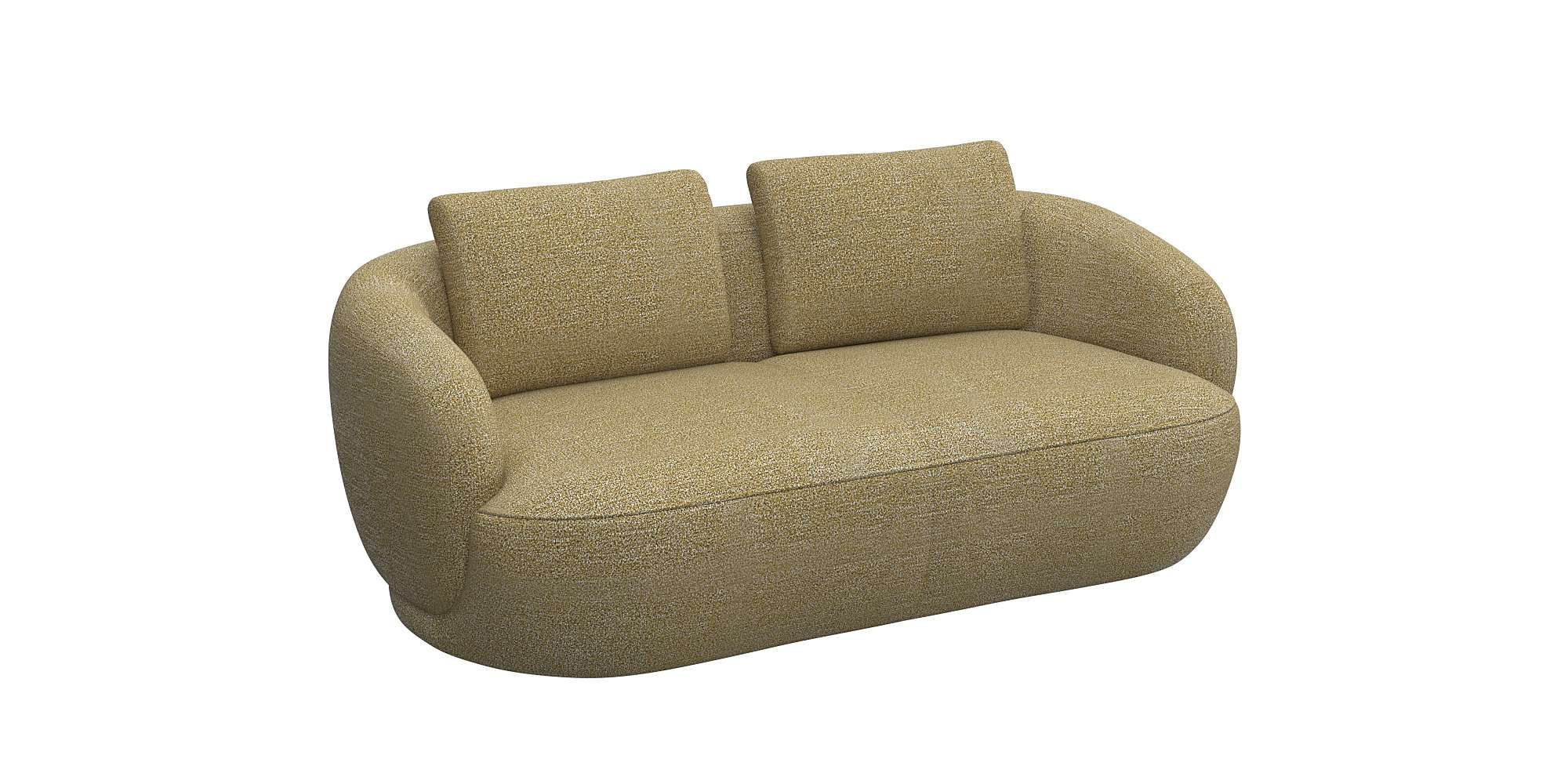 FLEXLUX 2,5-Sitzer "Torino, rund, Couch, Loveseat,", Modernes, organisches günstig online kaufen