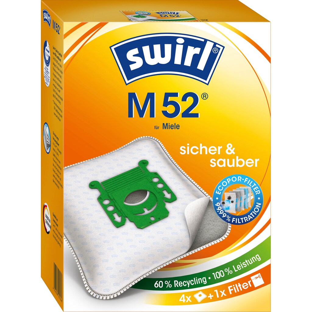 Swirl Staubsaugerbeutel »M 52«, (Packung), 4er- Pack