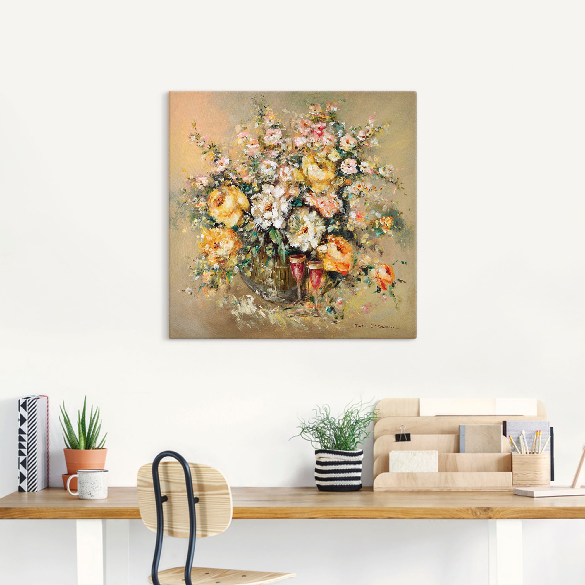Artland Wandbild »Blumen als Blumen, und Größen Spirituosen«, Poster, in kaufen Leinwandbild, St.), (1 verschied. Wandaufkleber online