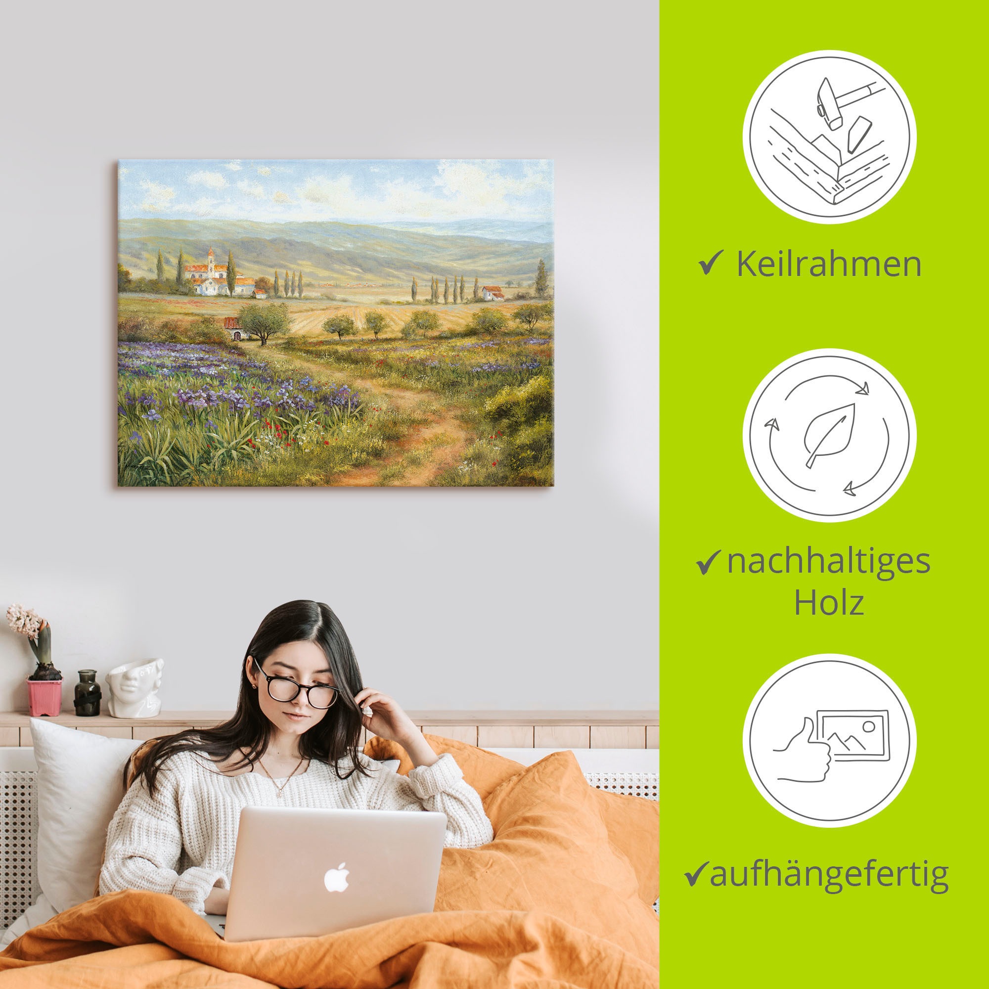 Artland Wandbild »Provence«, Bilder von Europa, (1 St.), als Alubild, Outdoorbild, Leinwandbild, Poster in verschied. Größen
