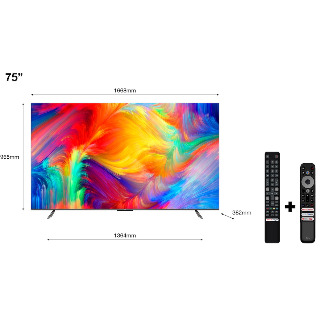 TCL LED-Fernseher »75P731X1«, 189 cm/75 Zoll, 4K Ultra HD, Smart-TV-Google TV