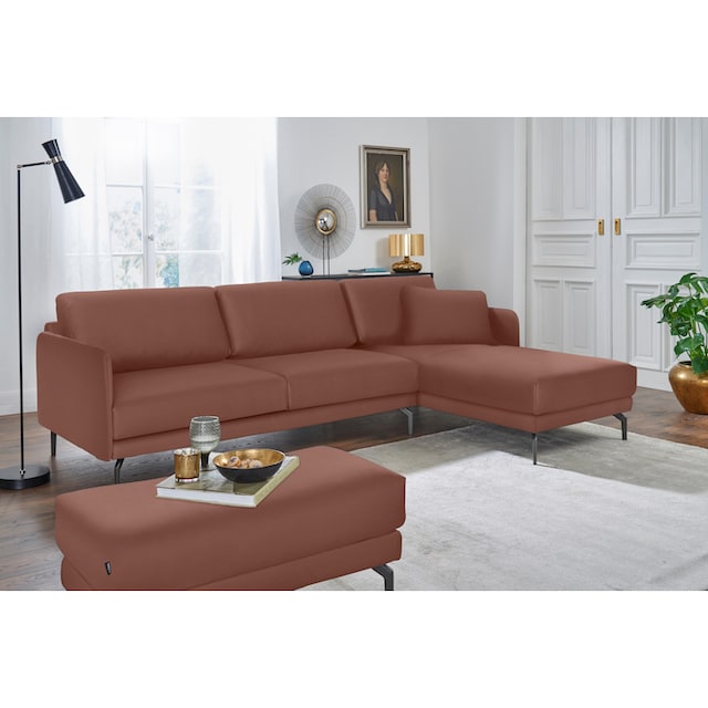 schmal, Breite Alugussfüße sehr online sofa hülsta 234 »hs.450«, bestellen Ecksofa Armlehne cm, umbragrau in
