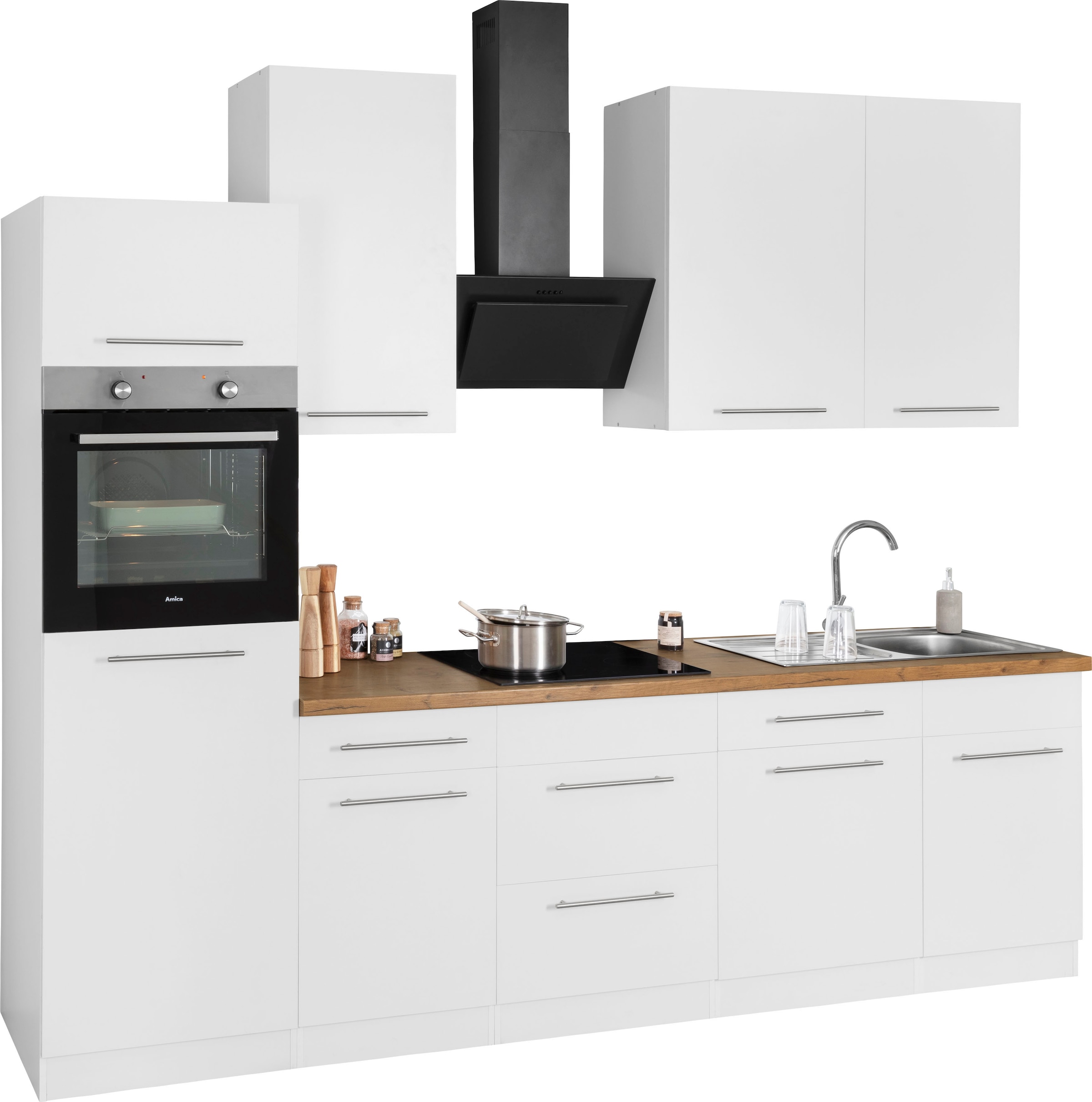 wiho Küchen Küchenzeile »Unna«, mit Rechnung 280 kaufen auf E-Geräten, Breite cm